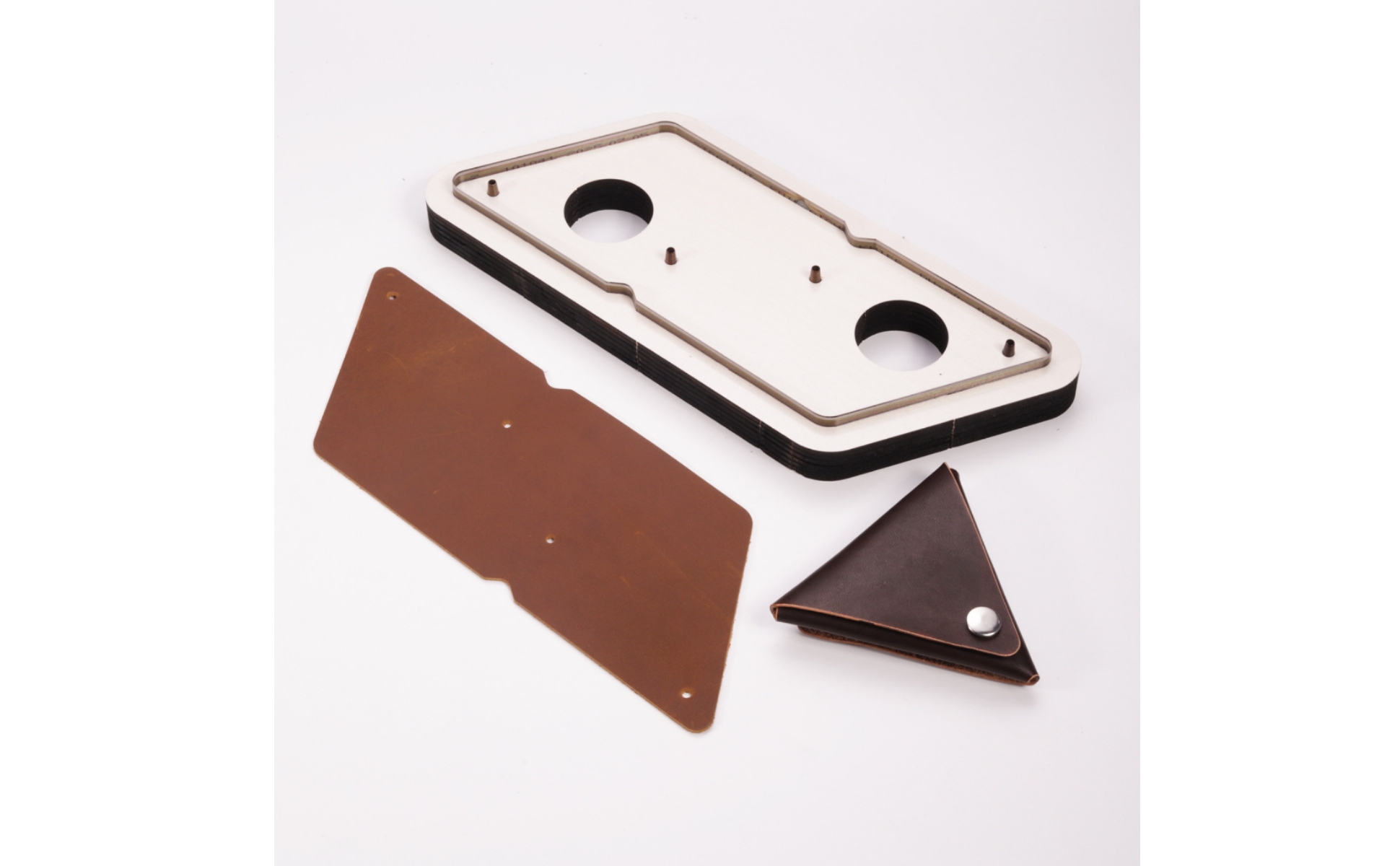 Schneideform aus Holz und Stahl japanische Stahlklinge Lederstanzform
