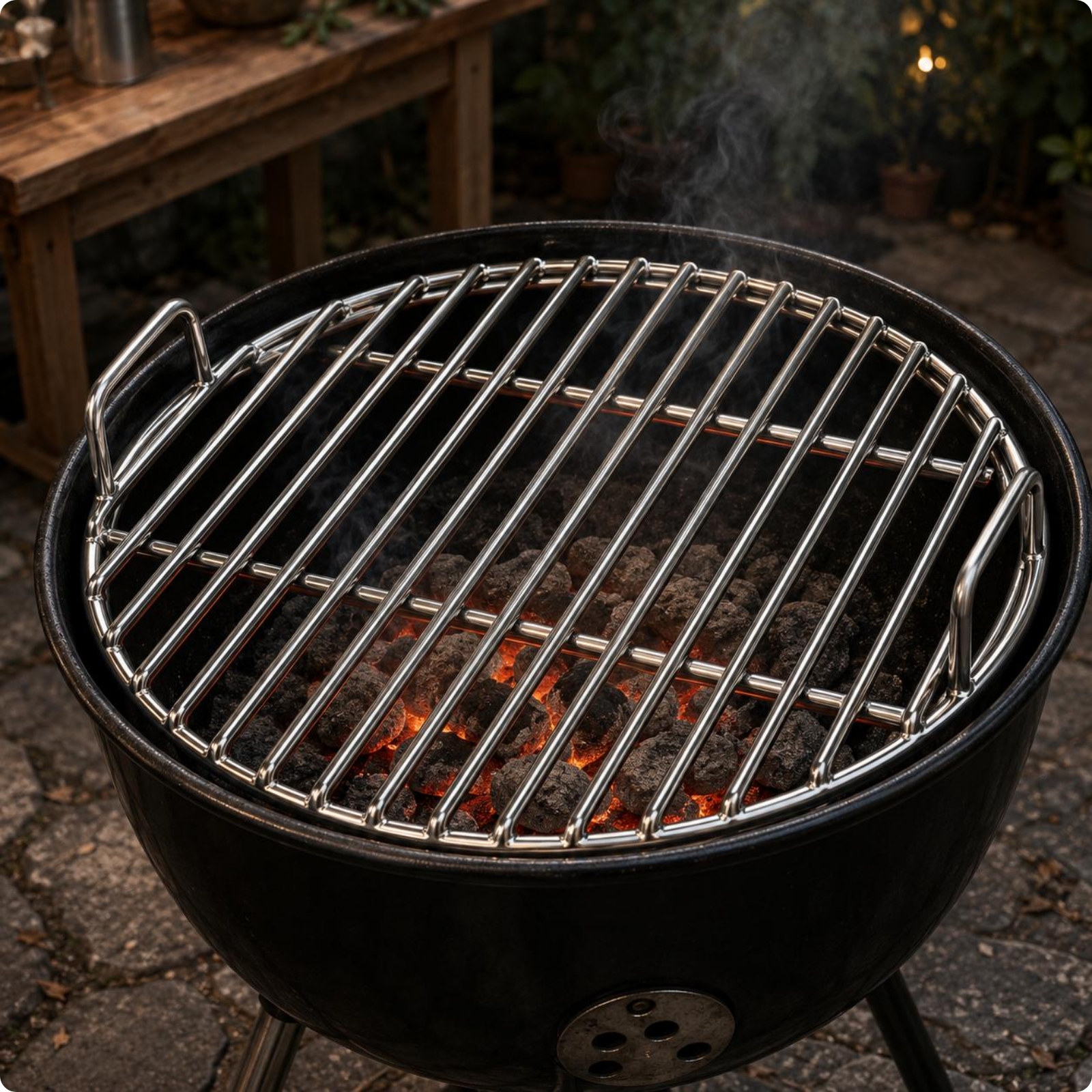 Stainless Steel Cooking Grid Grate Metal-Like Round Cooking Grid Grate