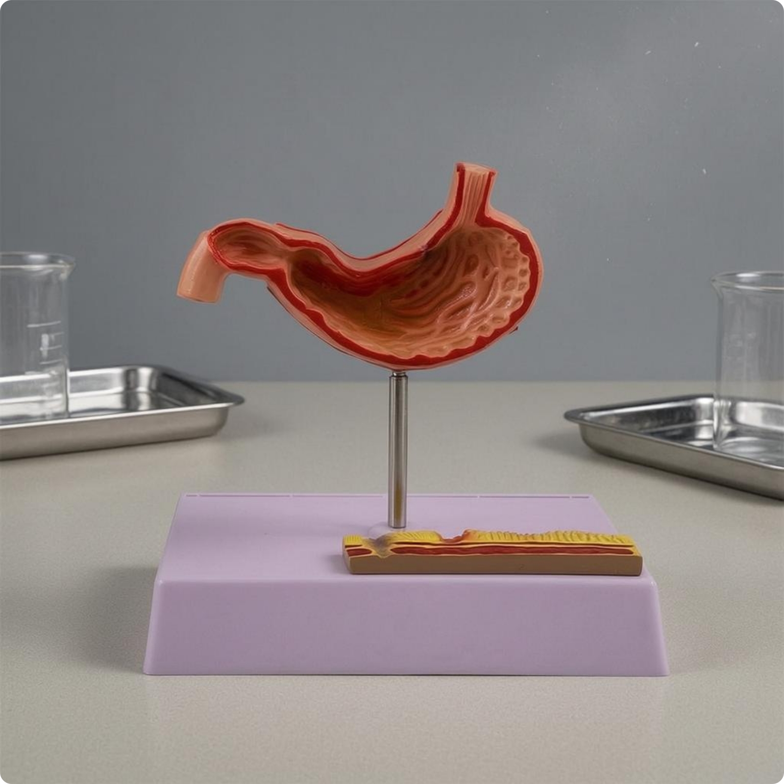 Human Stomach Model Cutaway Stomach Anatomy Model Freestanding for Teachers