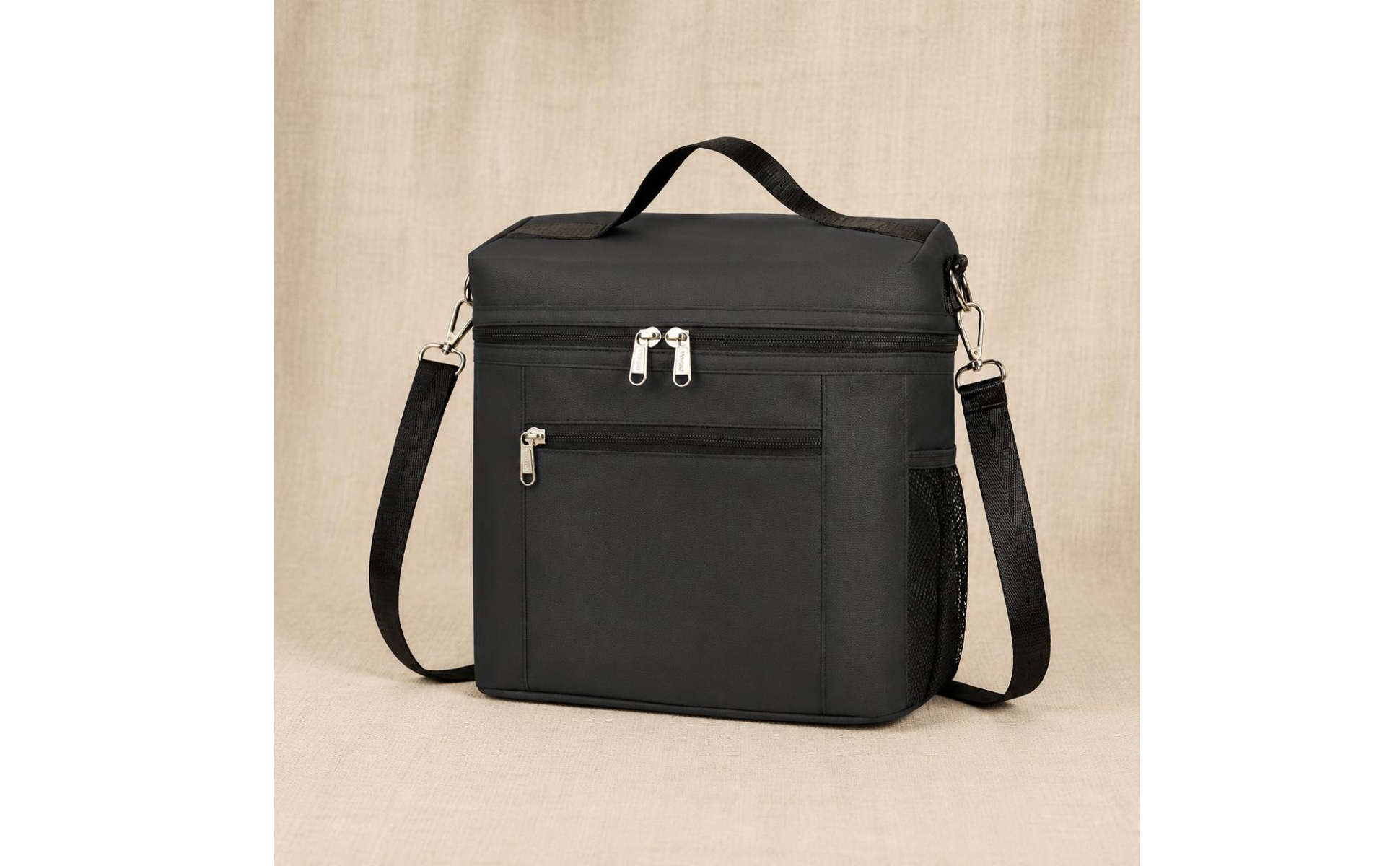 Nylon Meal Carrier Front Zip Pocket Soft-Sided Meal Carrier Multiple Pockets