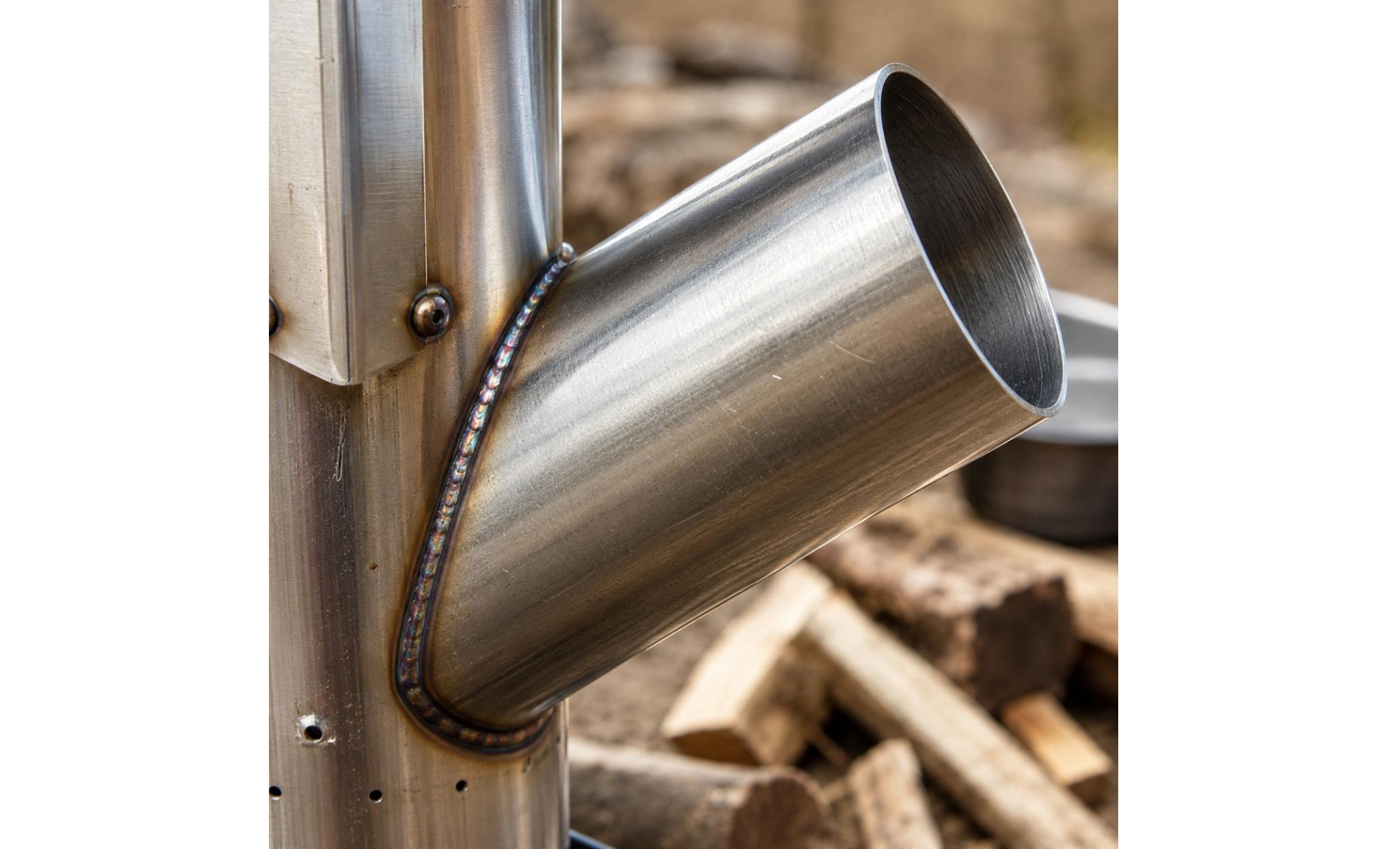 Portable Folding Cylindrical Cooker Side Fuel Feed Folding Leg Cylindrical