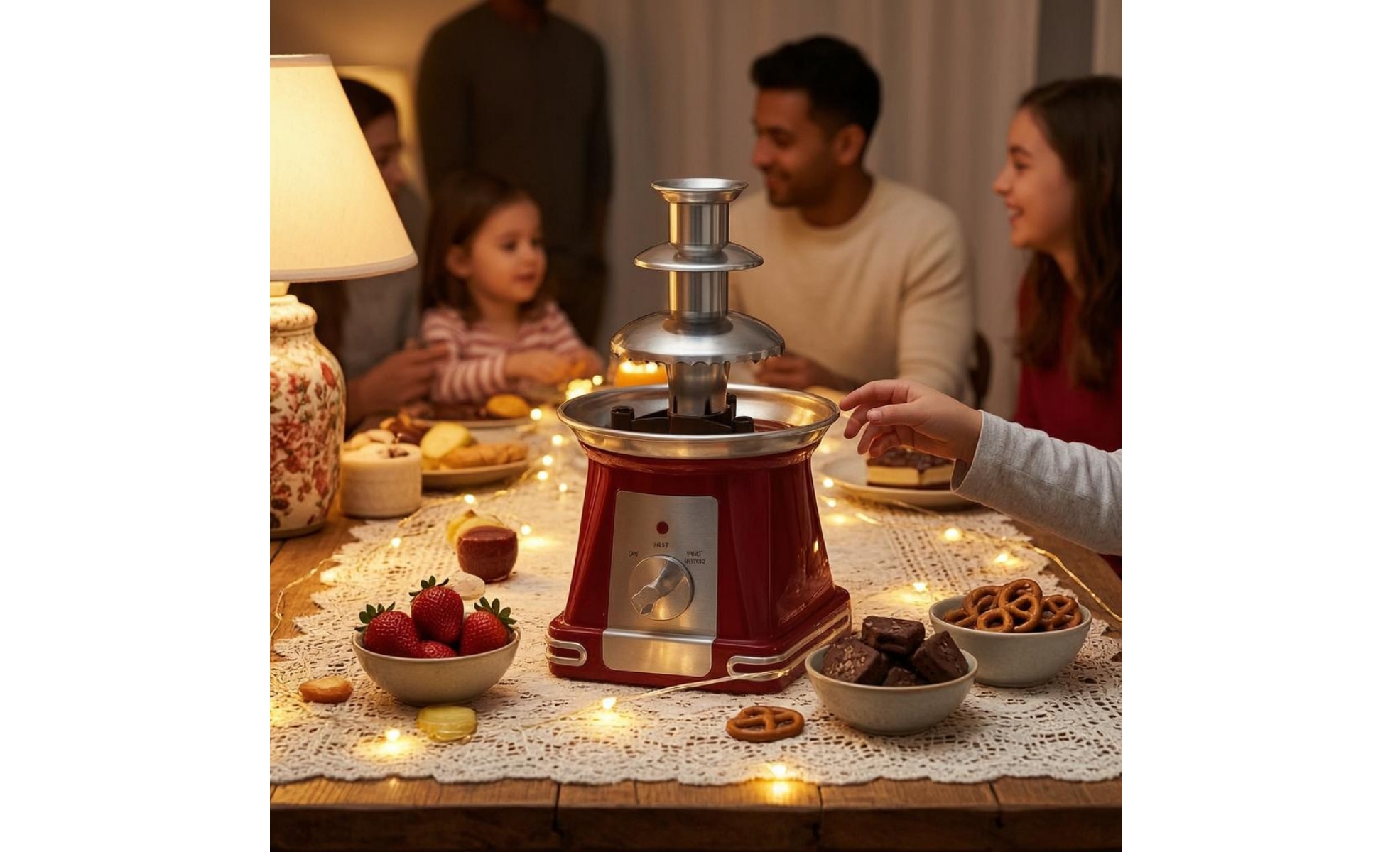 Countertop Chocolate Movement Display Glow Three-Tier-Tier Chocolate Movement
