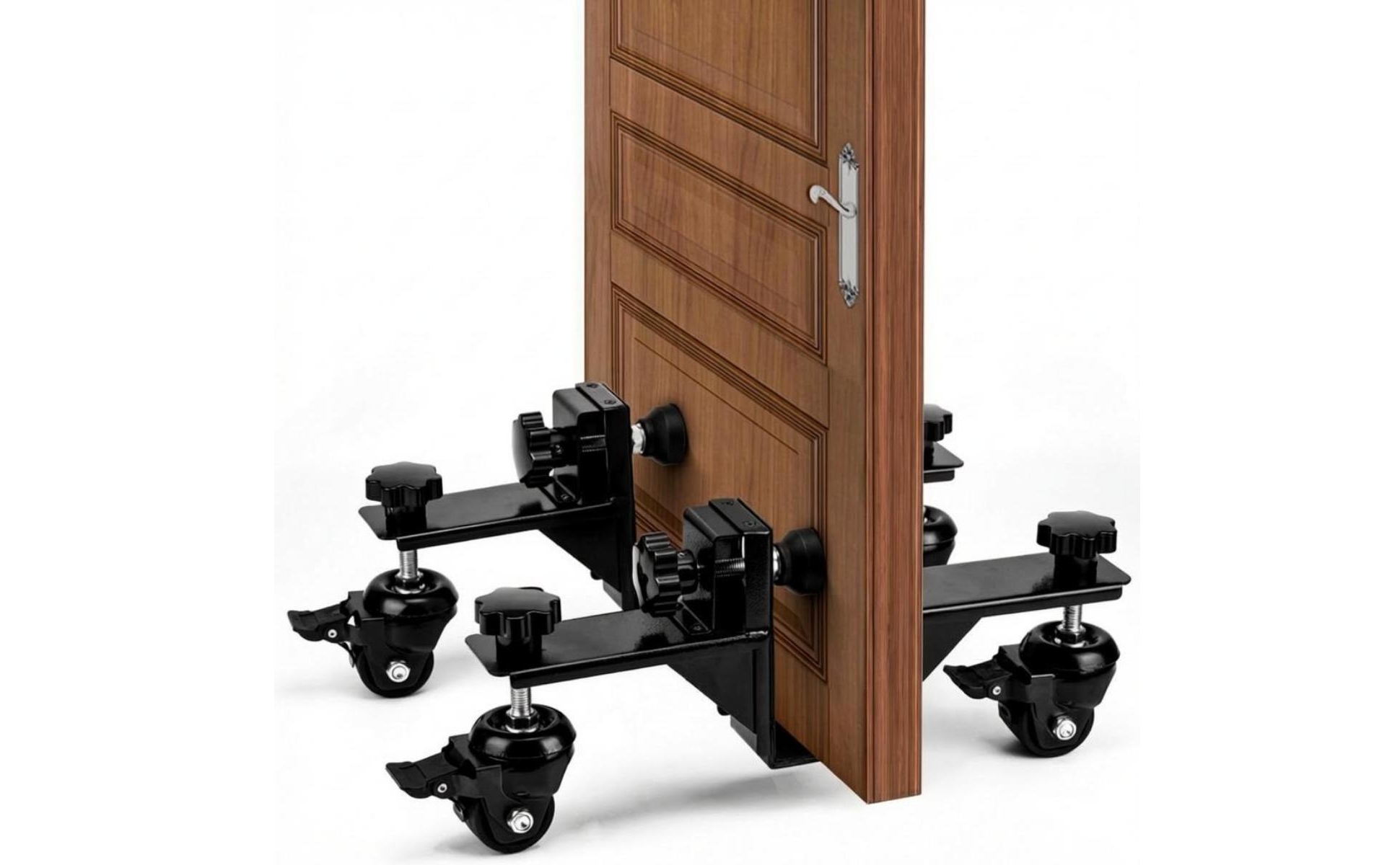 2 Pieces Door Moving Dolly U-Shaped Cradle Door Panel Dolly Adjustable Clamp