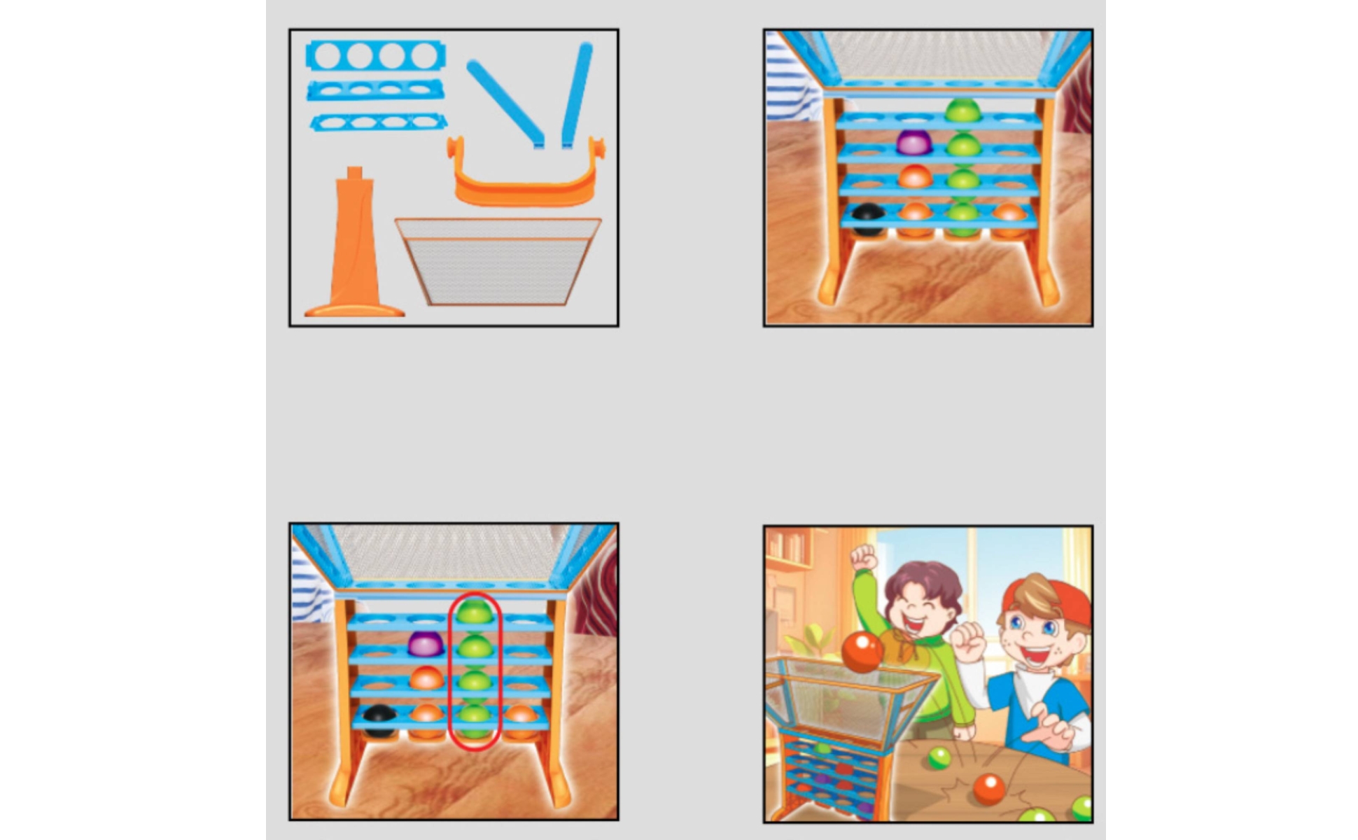 Rebound Ball Strategy Game Parent Child Play Ball Toss Game Fast-Paced for Party