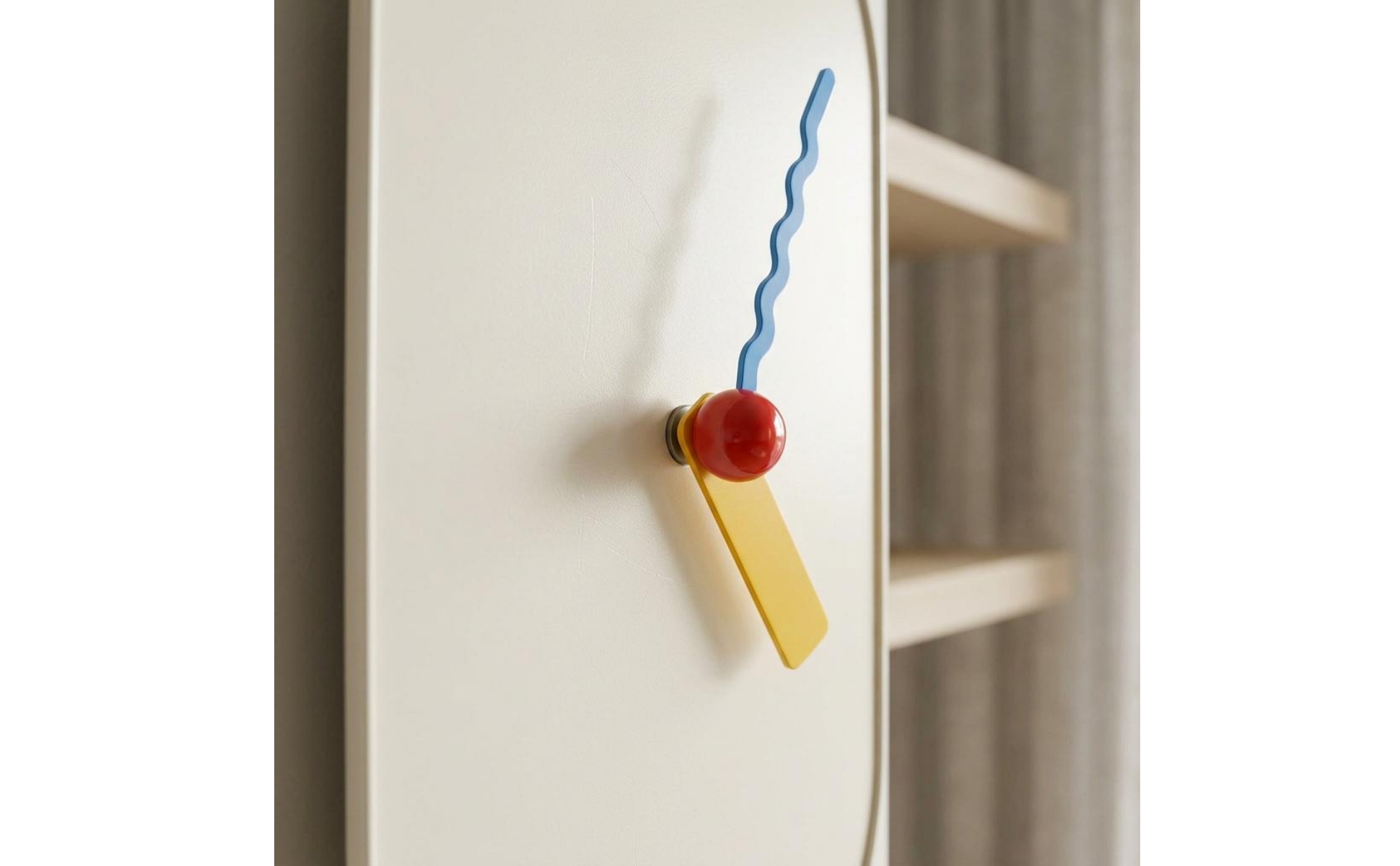 Minimalist Wall Colorful Hands Clock Colorful Hands Slim Wall Colorful Hands