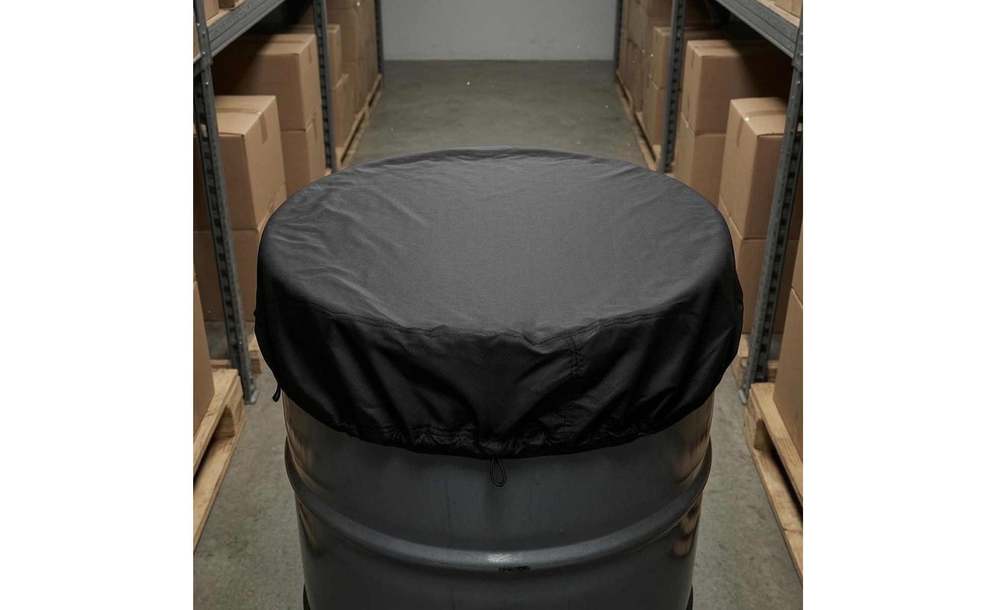 55-Gallon Drum Cover Drawstring Closure 55 Gallon Drum Cover Elastic Hem