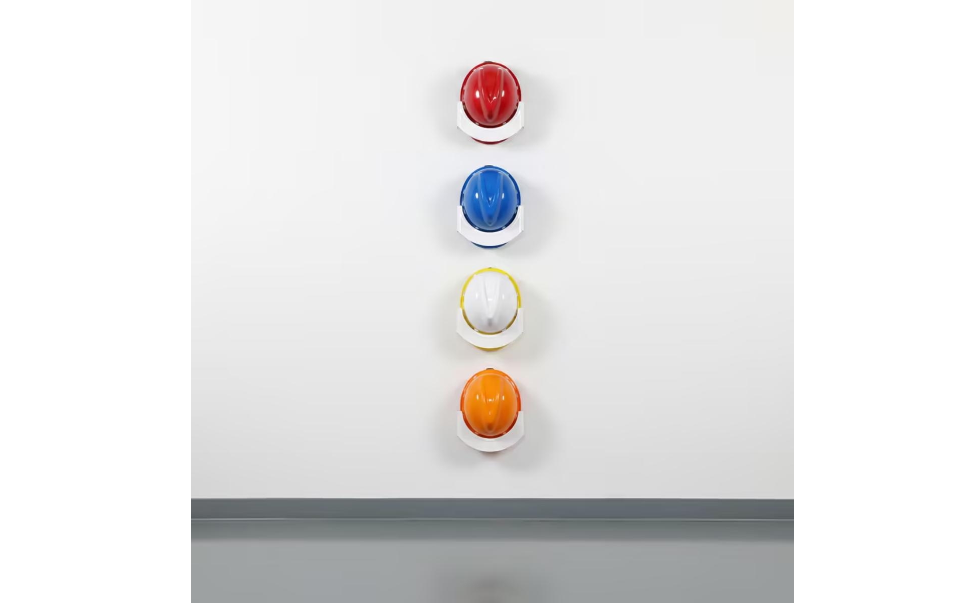 Wall-Mounted Helmet Rack Space-Saving Wall Helmet Storage Rack Smooth Finish