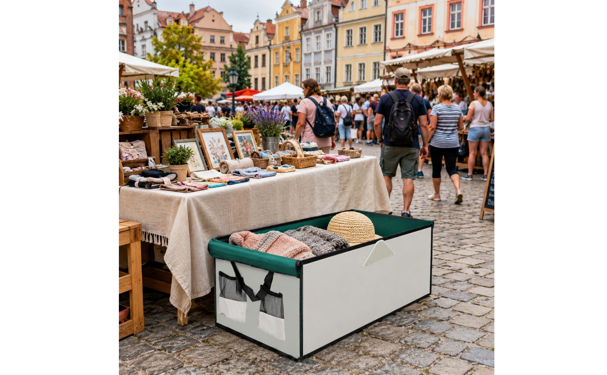 Faltwagenbezug Tragegriff-Ausschnitt Bollerwagenhülle Netztaschen