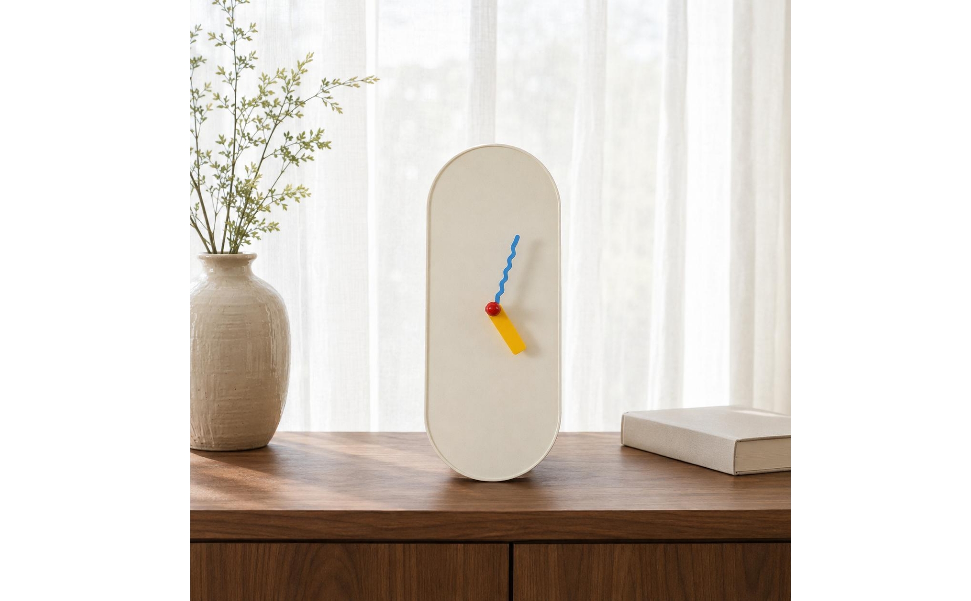 Minimalist Wall Colorful Hands Clock Colorful Hands Slim Wall Colorful Hands