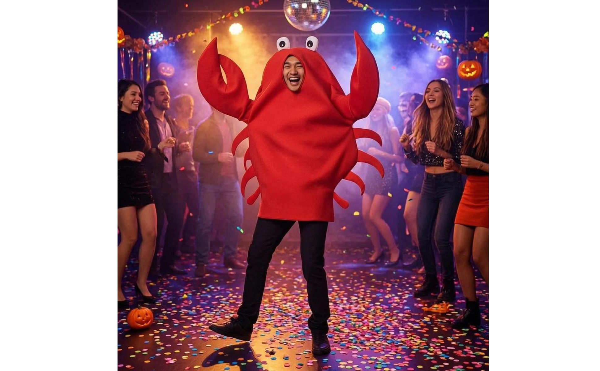 Ganzkörper-Krabbenschale Schalenform Krabben-Cosplay-Kostüm Karminrot