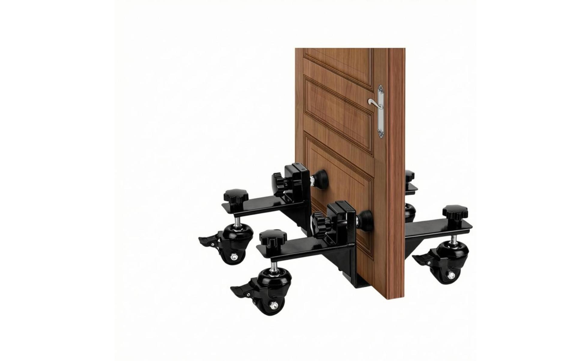 2 Pieces Door Moving Dolly U-Shaped Cradle Door Panel Dolly Adjustable Clamp