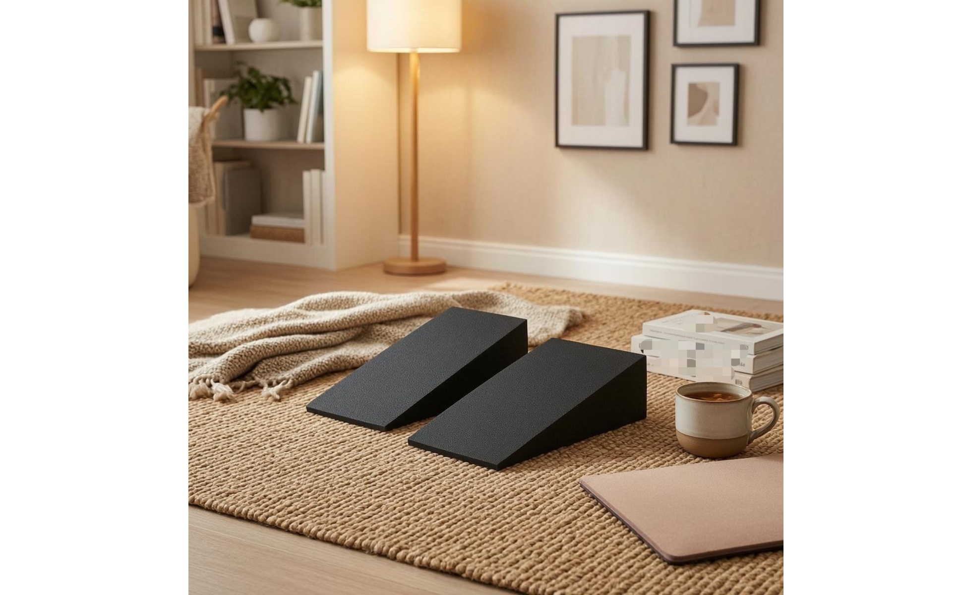 2 Pieces Calf Stretch Board EVA Fitness Wedge Board Sloped Design