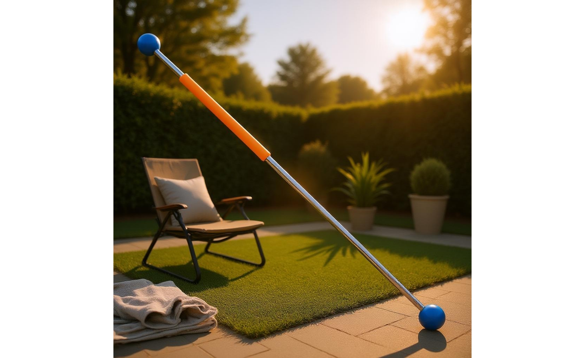 Golf Swing Training Stick Orange Grip Golf Practice Stick Club-Like