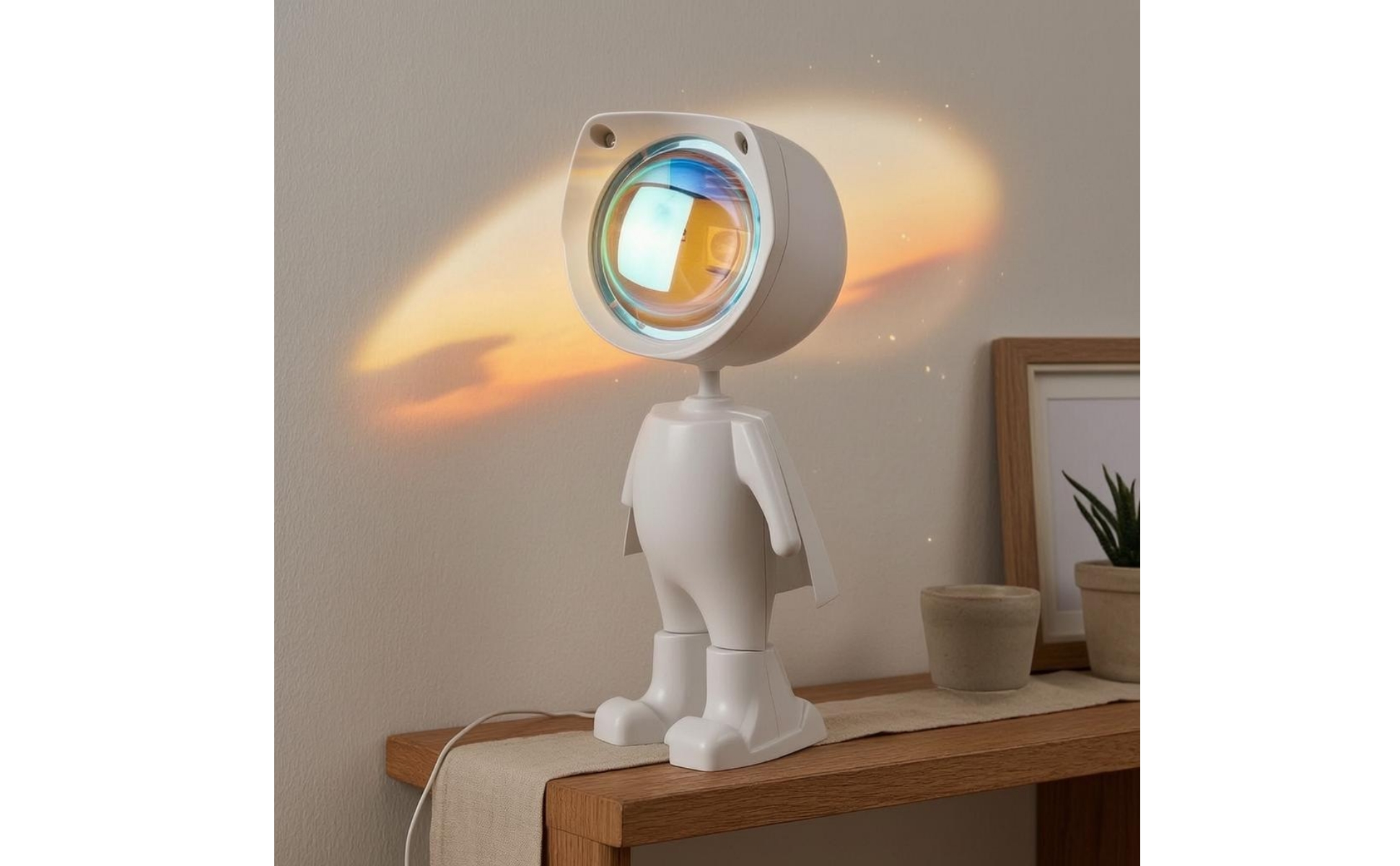Astronauten-Projektionslampe steckbar Sonnenuntergangs-Projektor für Zimmer