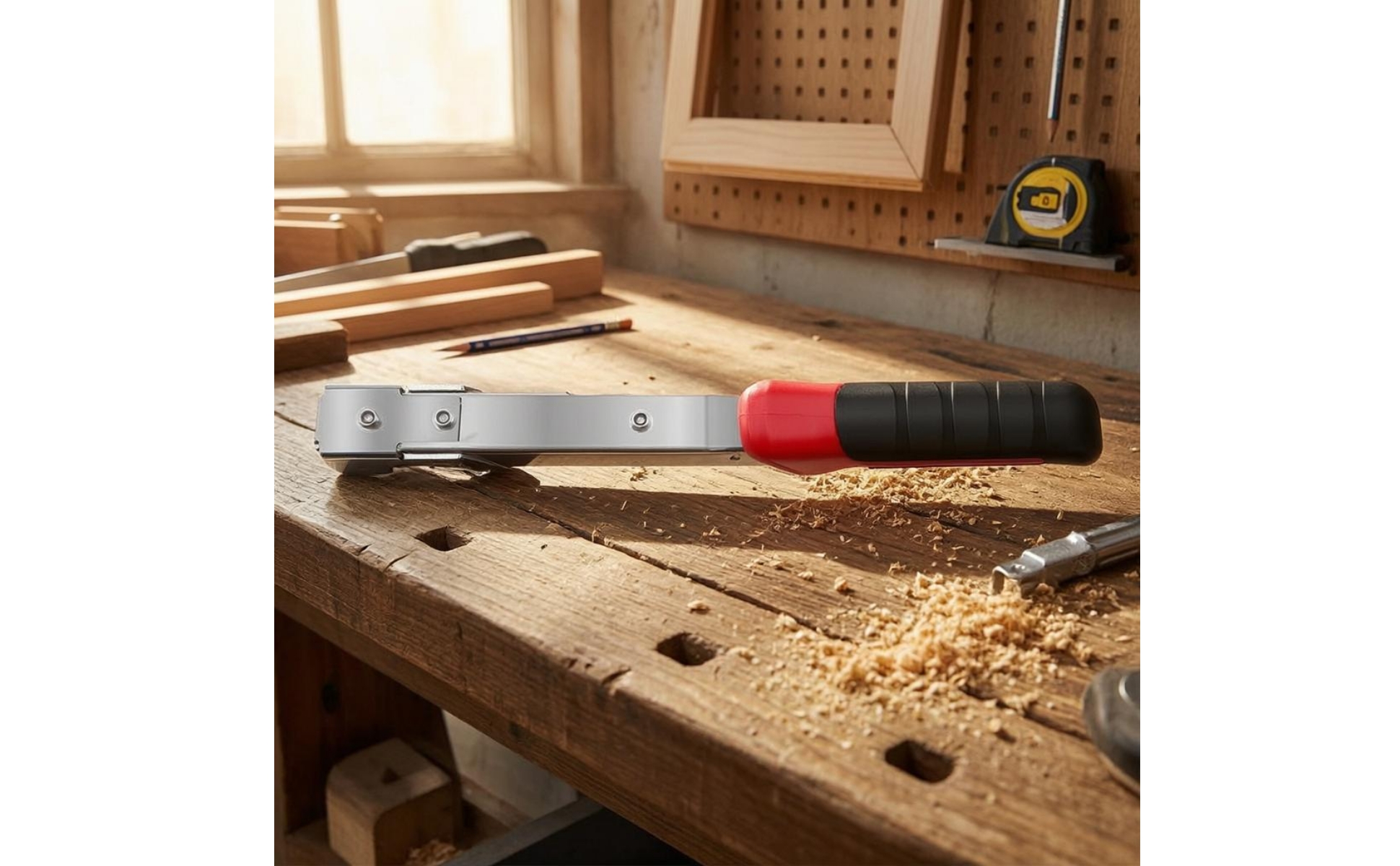 Manual Hammer Stapler Alloy Steel Hammer Tacker Stapler TRP Handle