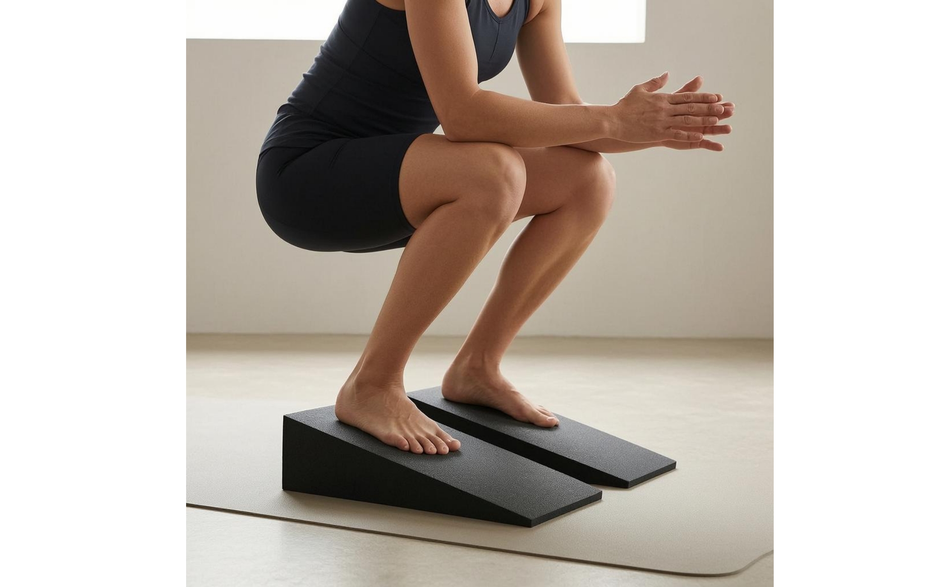 2 Pieces Calf Stretch Board EVA Fitness Wedge Board Sloped Design