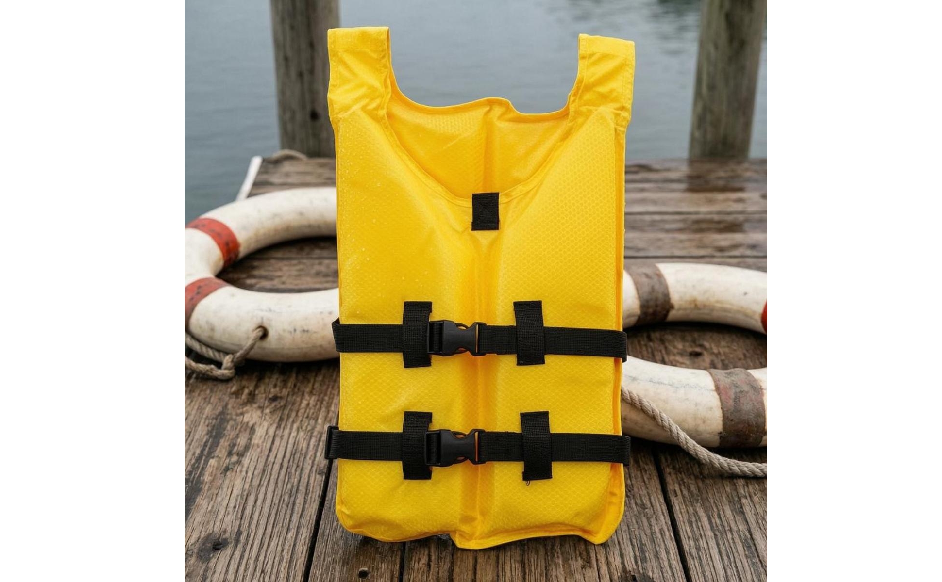 Personal Flotation Device Quick-Release Buckles Sleeveless Life Vest for Fishing