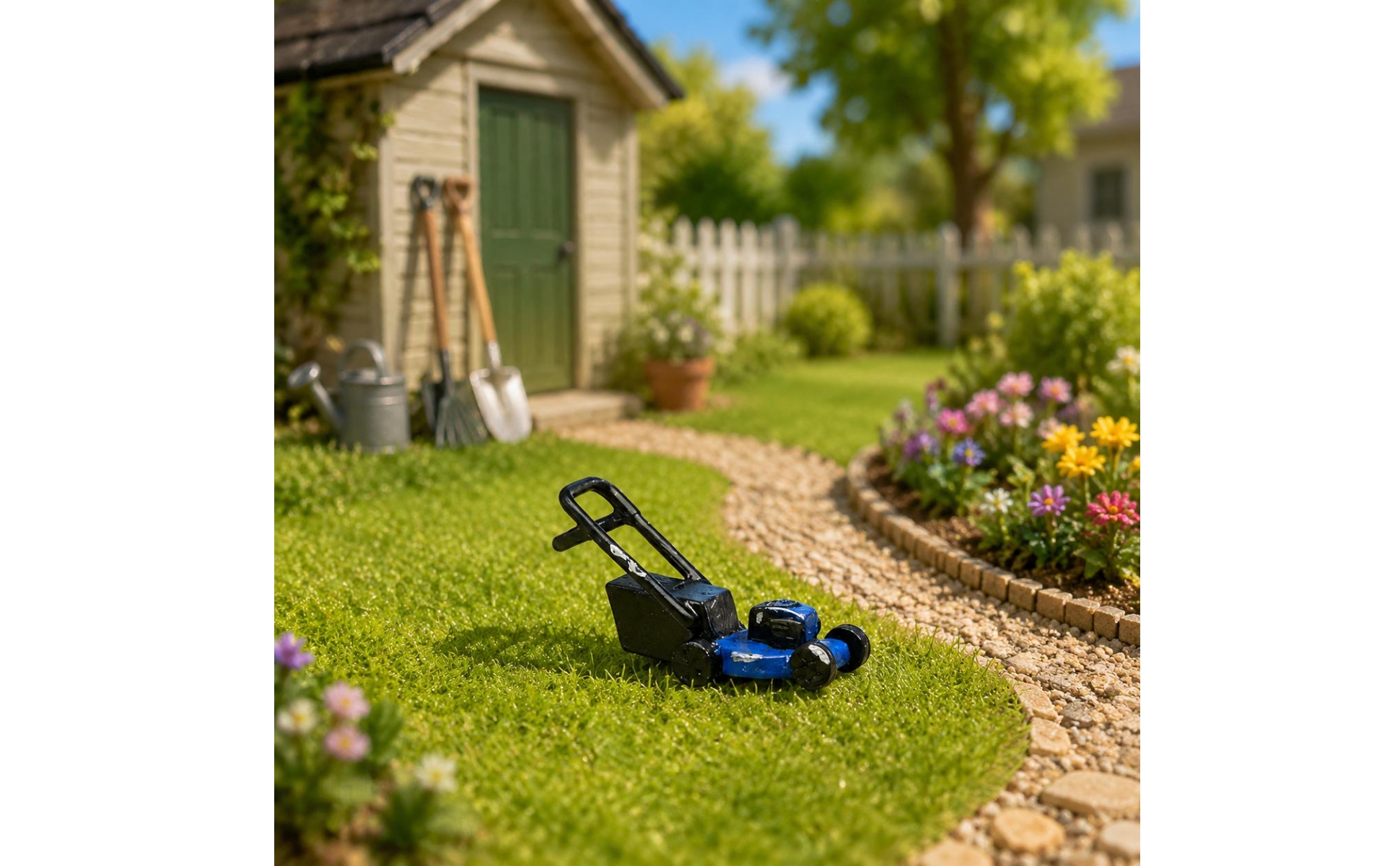 1/64 Lawn Mower Realistic Scale Lawn Mower Scene Setting Accessory