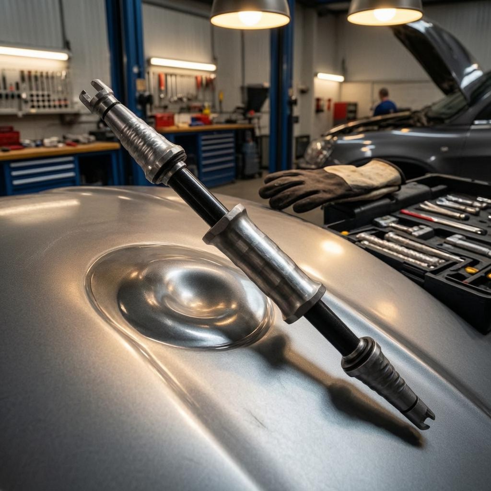 doppelseitiger Ausbeulhammer geschlitzte Enden Dellenziehhammer 1,62 kg - Produktbild 8