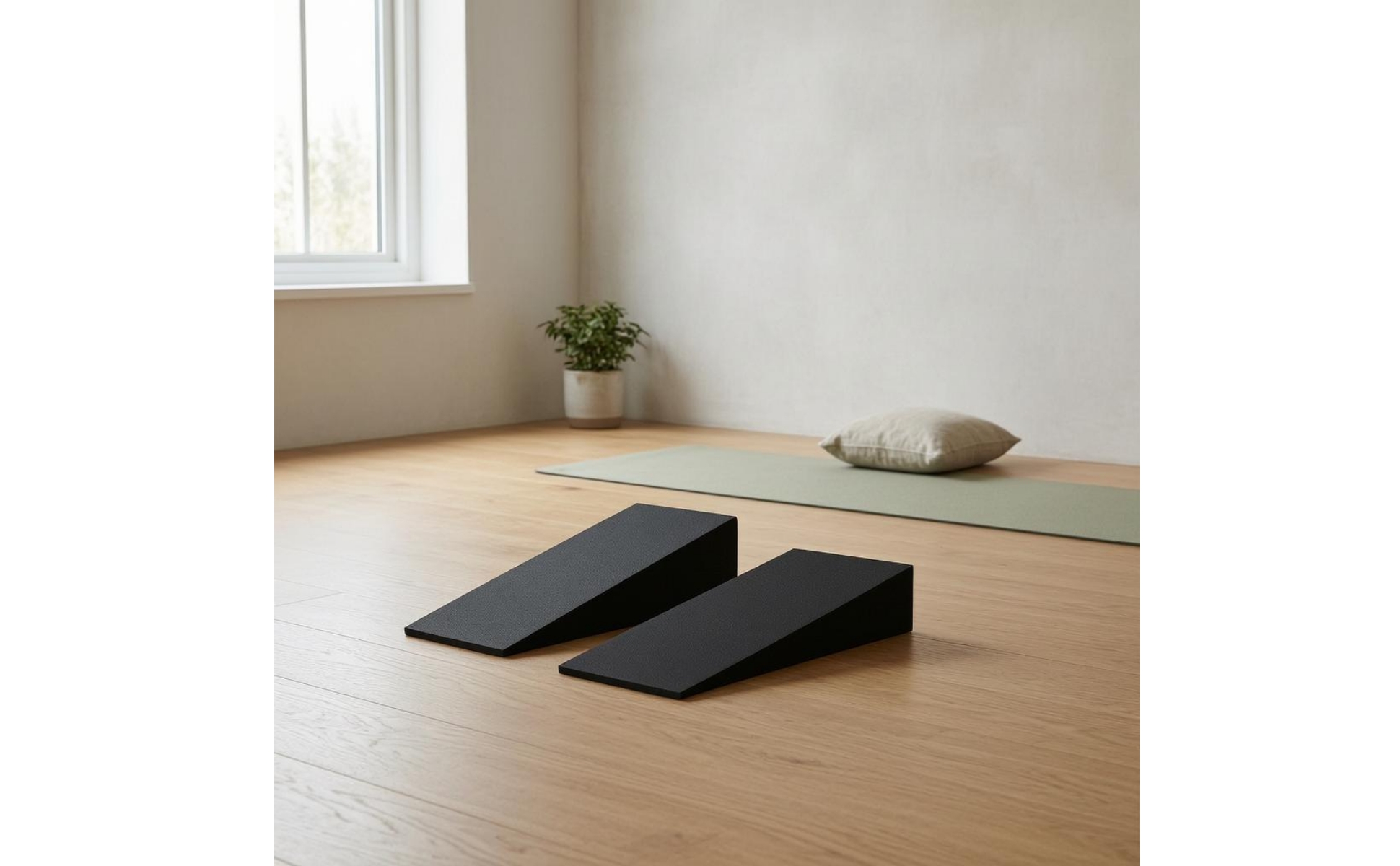 2 Pieces Calf Stretch Board EVA Fitness Wedge Board Sloped Design