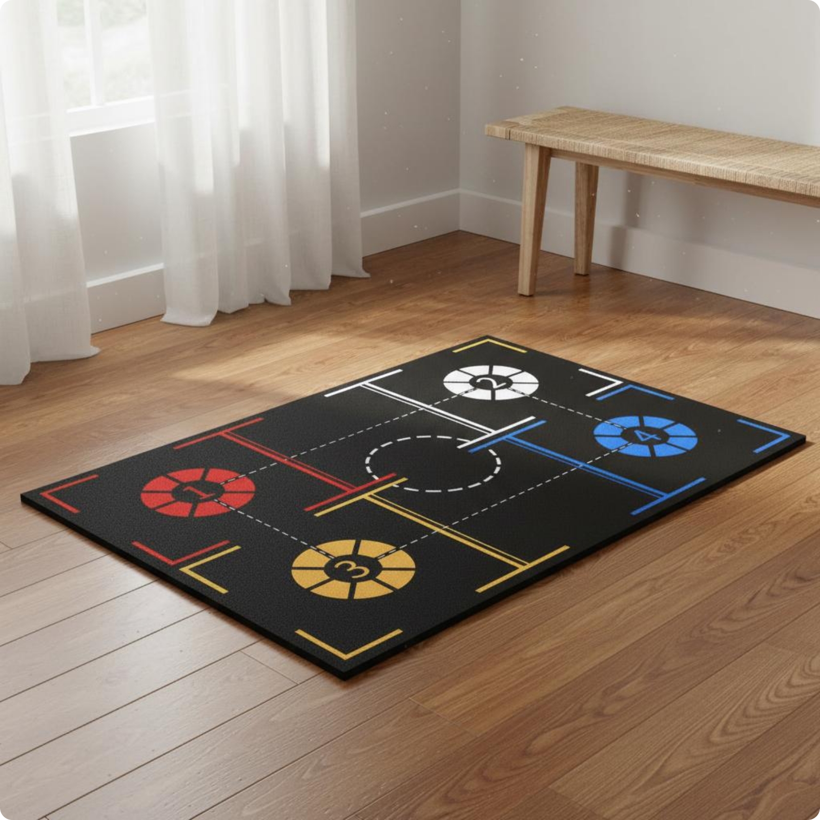 Quiet Hoop Training Mat Sound Absorbing Hoop Foot Training Mat for Children