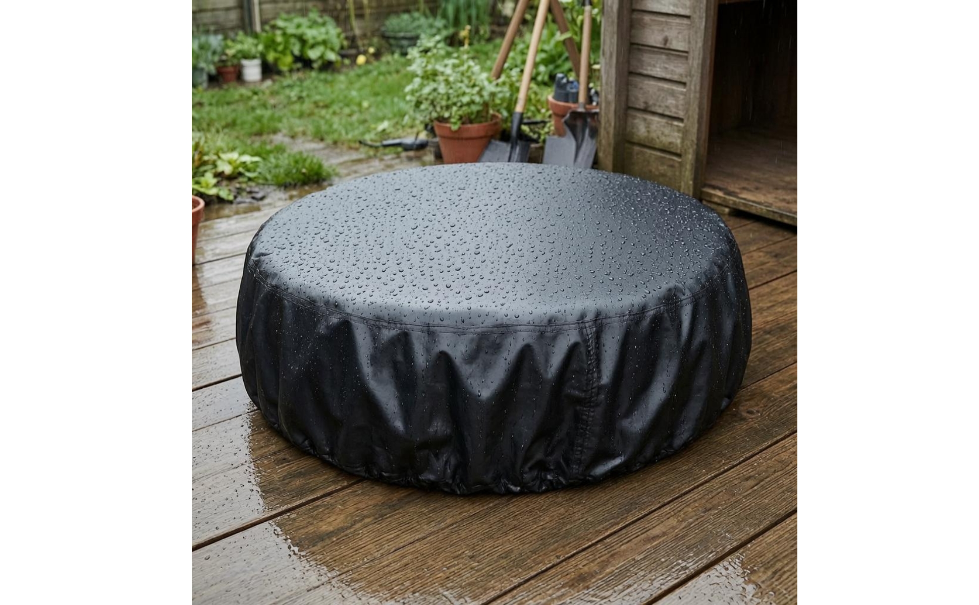 55-Gallon Drum Cover Drawstring Closure 55 Gallon Drum Cover Elastic Hem