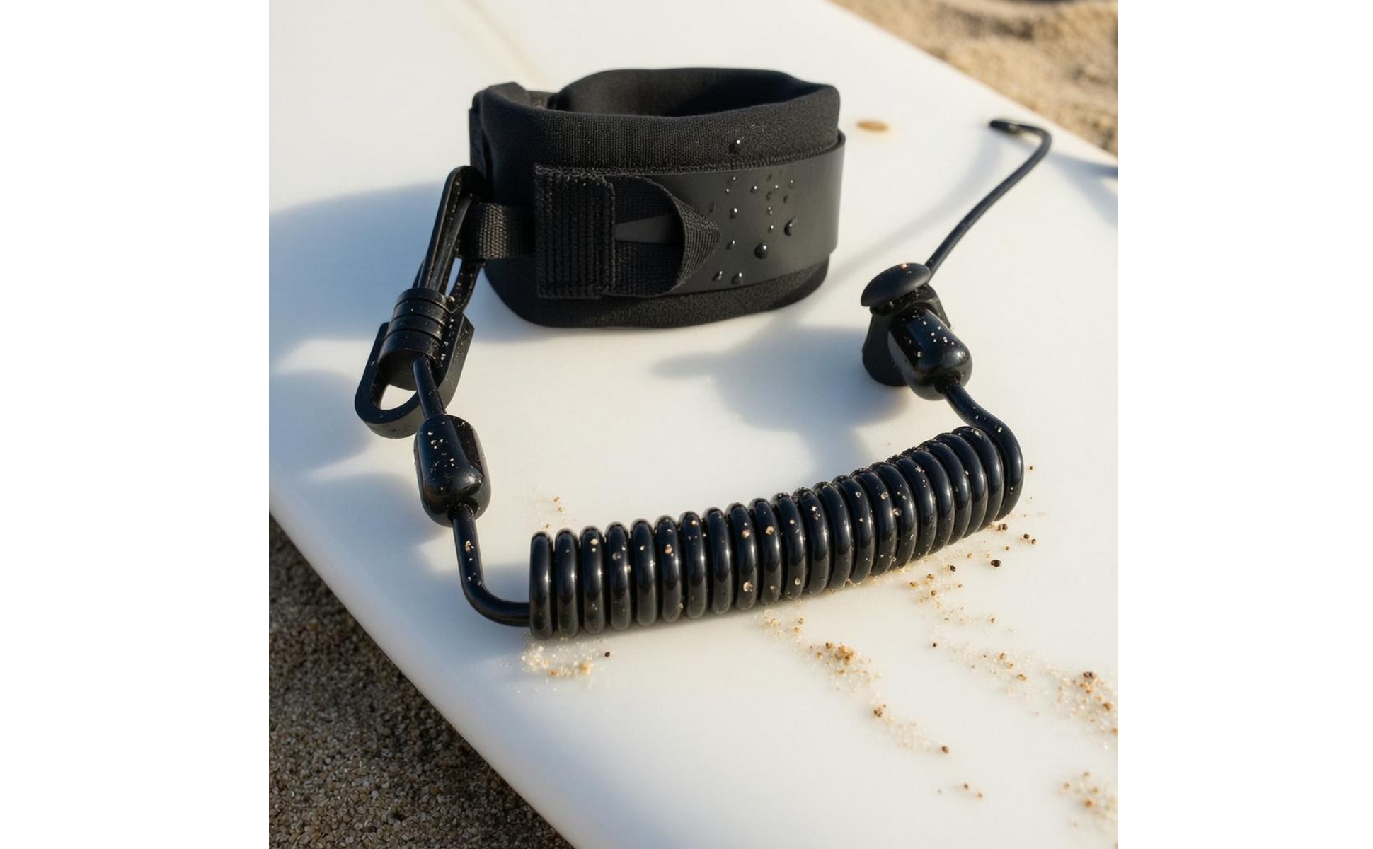 Padded Cuff Leash Anti-Loss Coiled Leash for Diving, Surfing