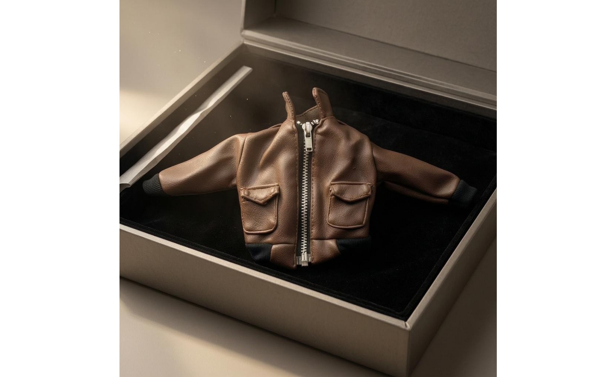 1/6 Scale Pilot Jacket Stand Collar 1/6 Scale Jacket Ribbed Cuffs