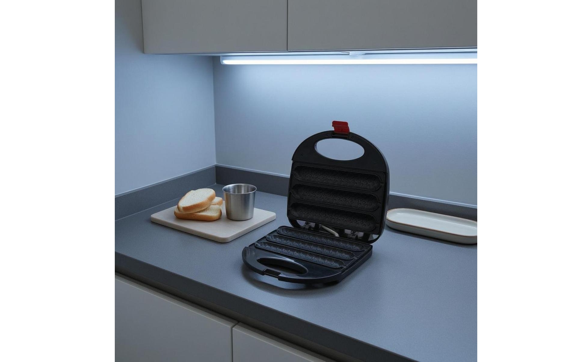 Klappbarer Hotdog-Grill klappbar elektrischer Würstchengrill kompakt