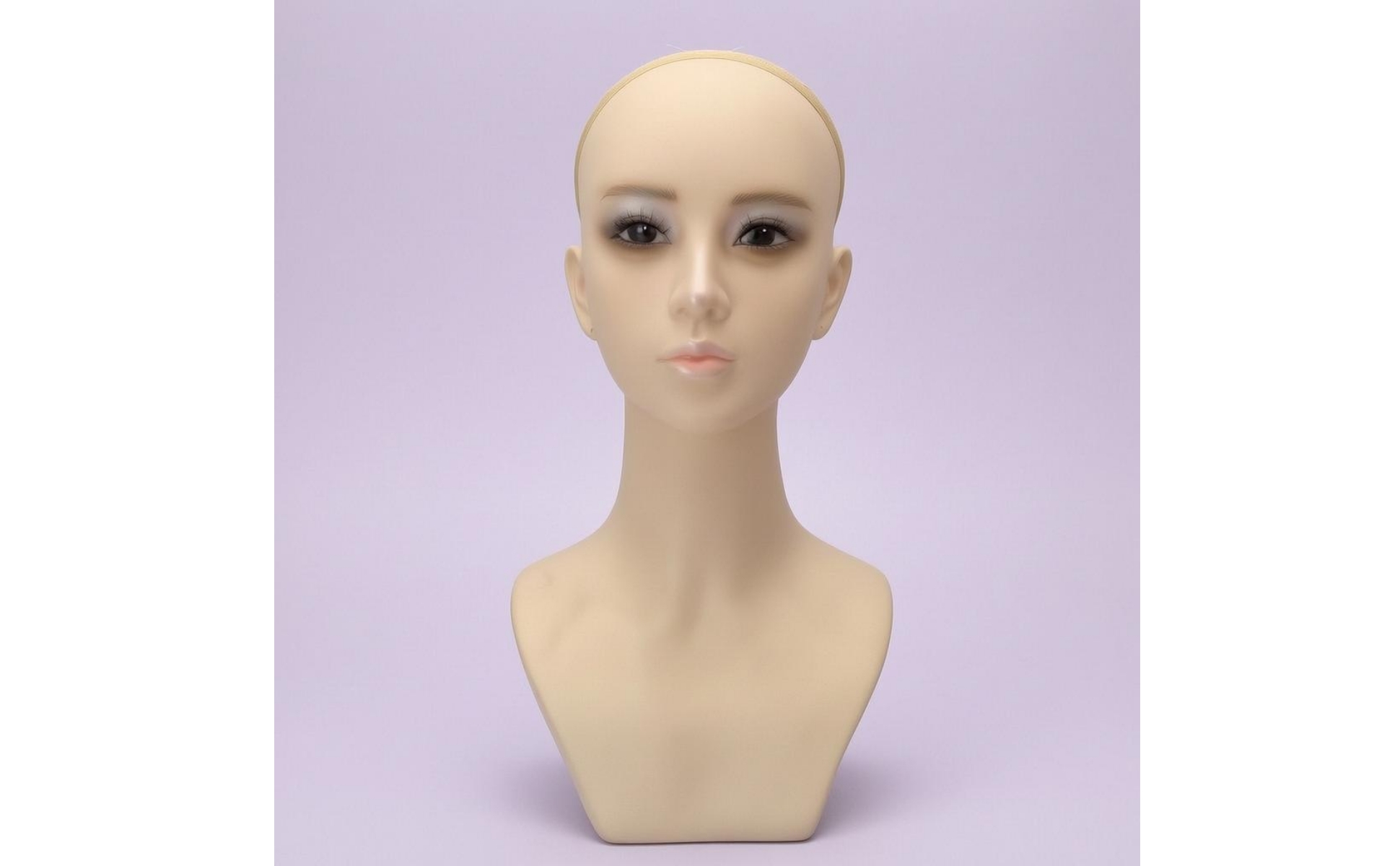Female Mannequin Bust PVC Shell Hairpiece Display Head Foam Filled