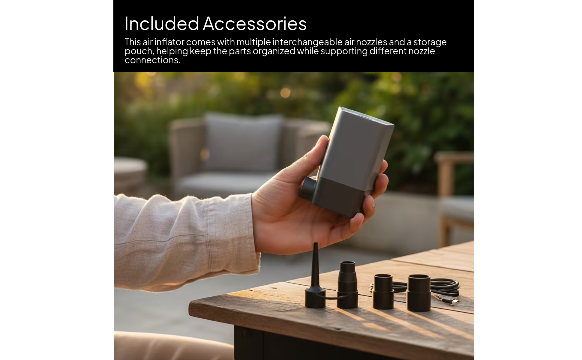 Portable Inflator 1000 mAh USB Rechargeable Electric Air Pump Lithium Battery