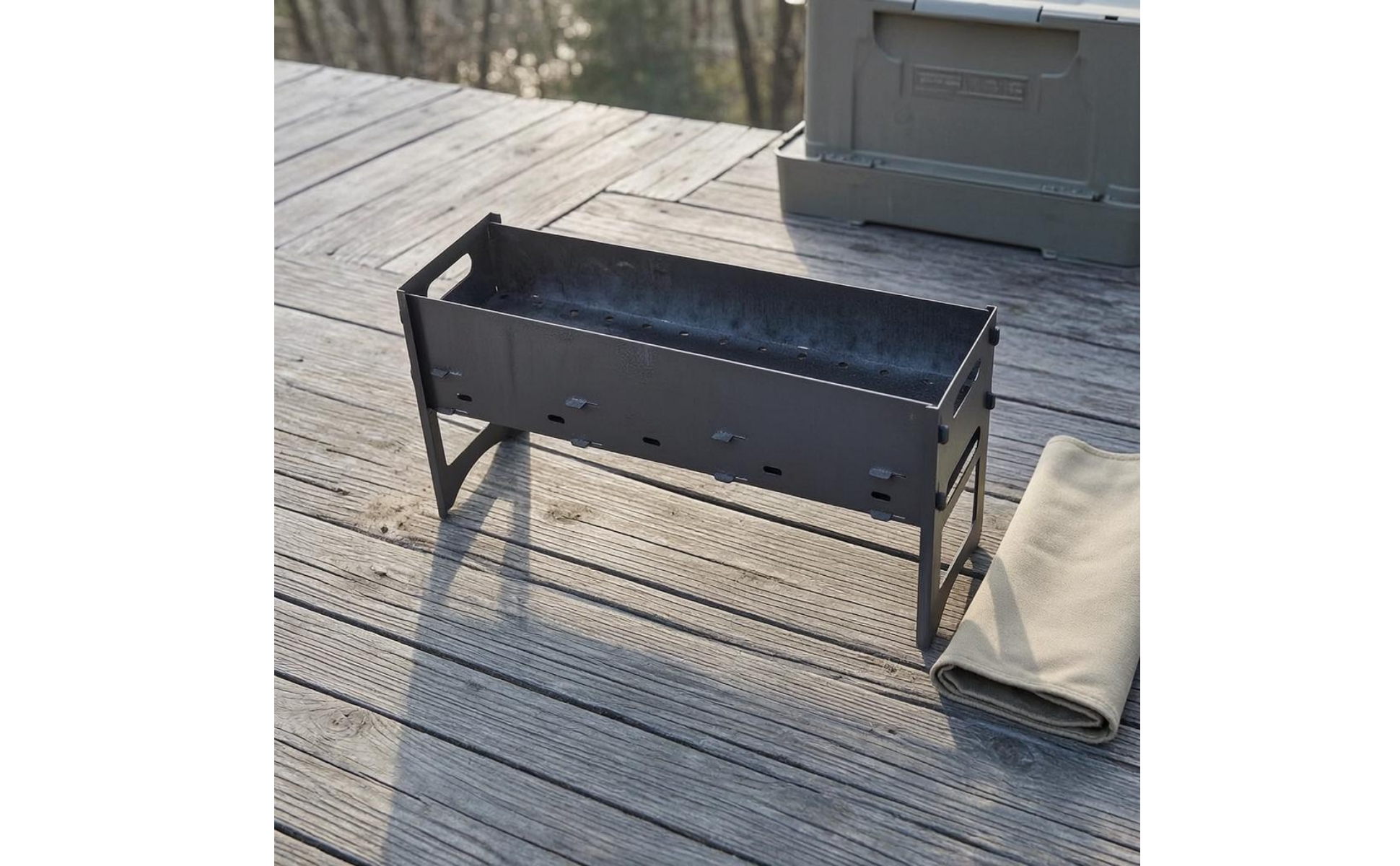 Portable Briquette Cooker Folding Flat-Packed Cooker Easy Assembly