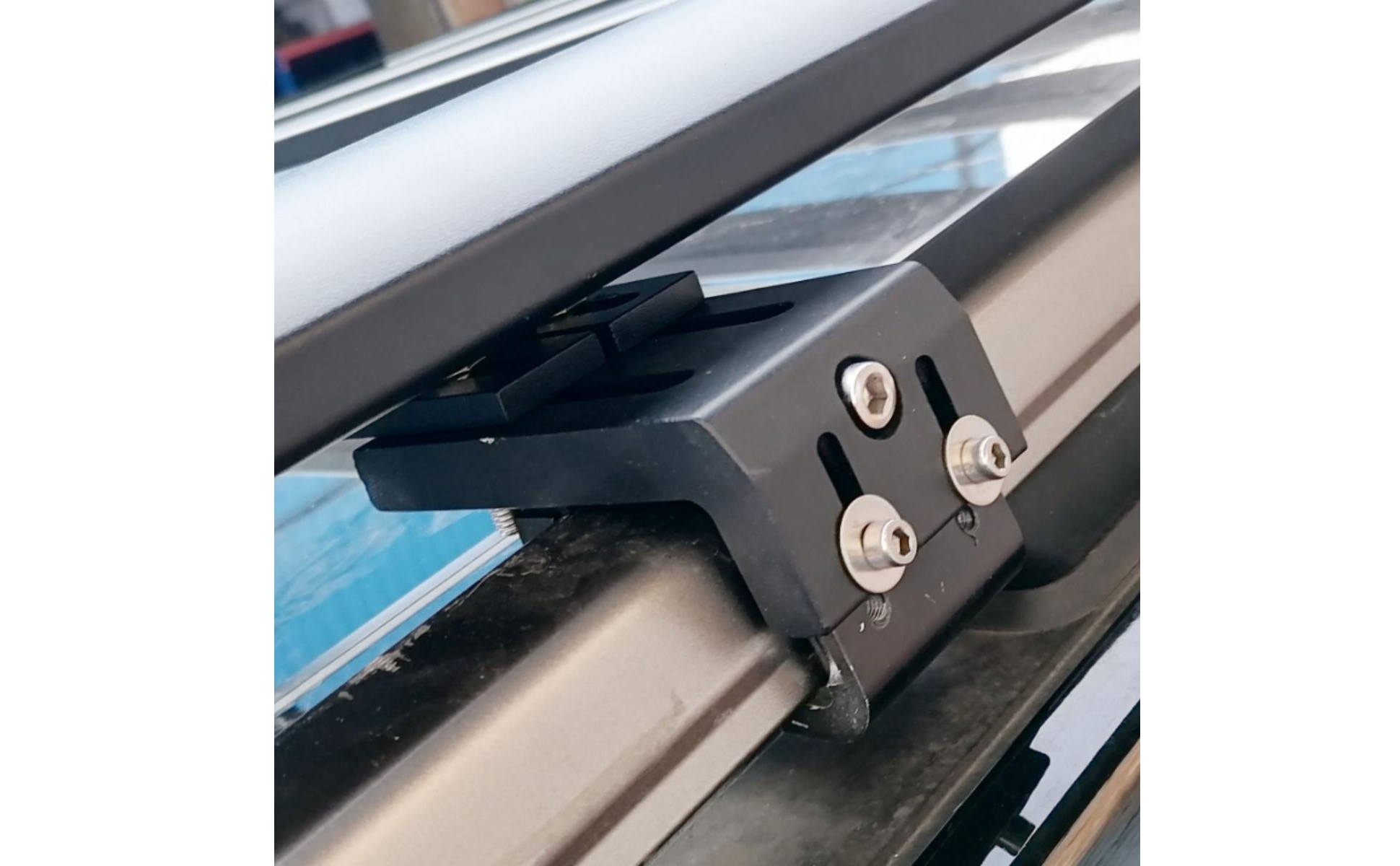 Roof Rack Mounting Bracket Adjustable Roof Bar Clamp Matte Black
