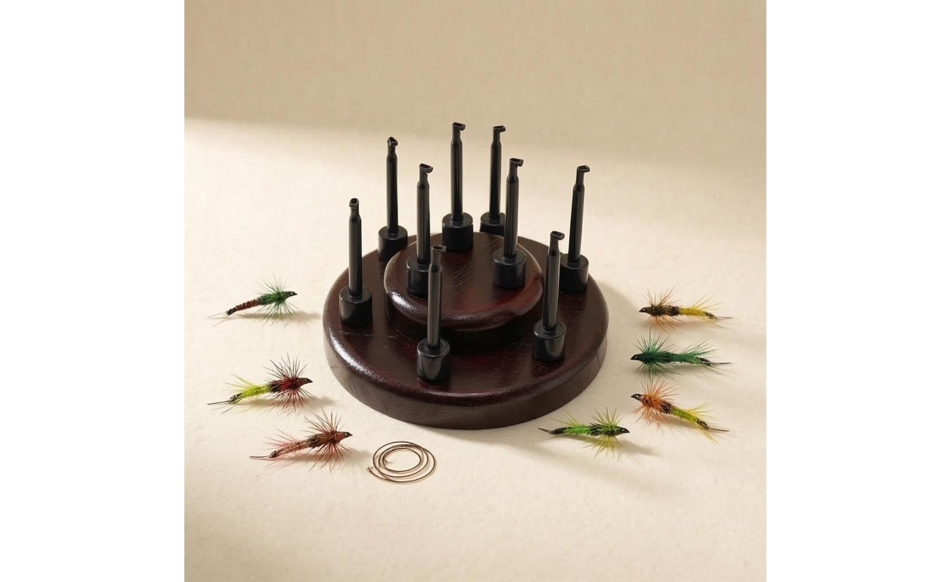Fly Hook Rack 9-Hole Fly Hook Display Stand Round