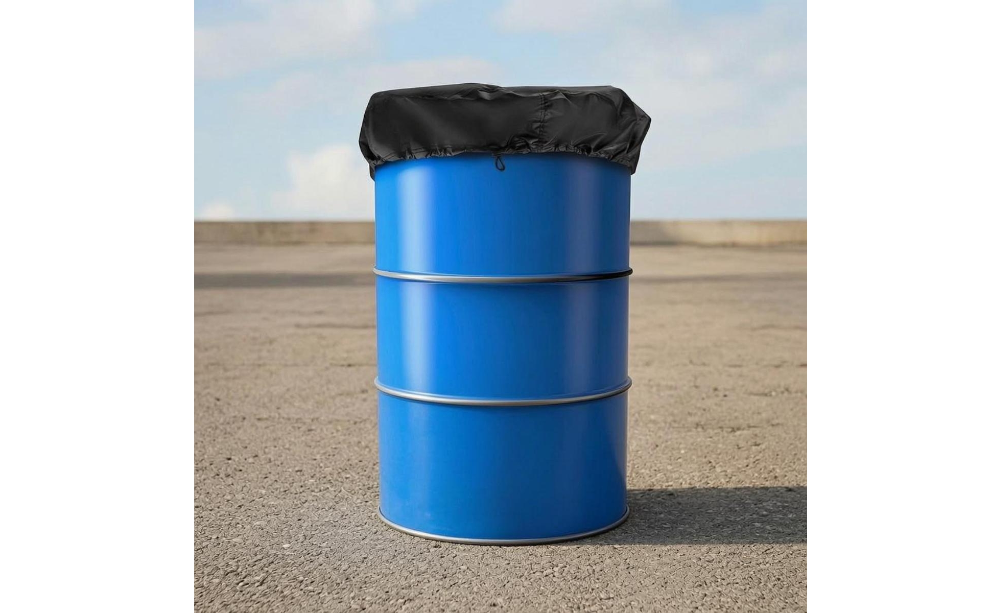 55-Gallon Drum Cover Drawstring Closure 55 Gallon Drum Cover Elastic Hem