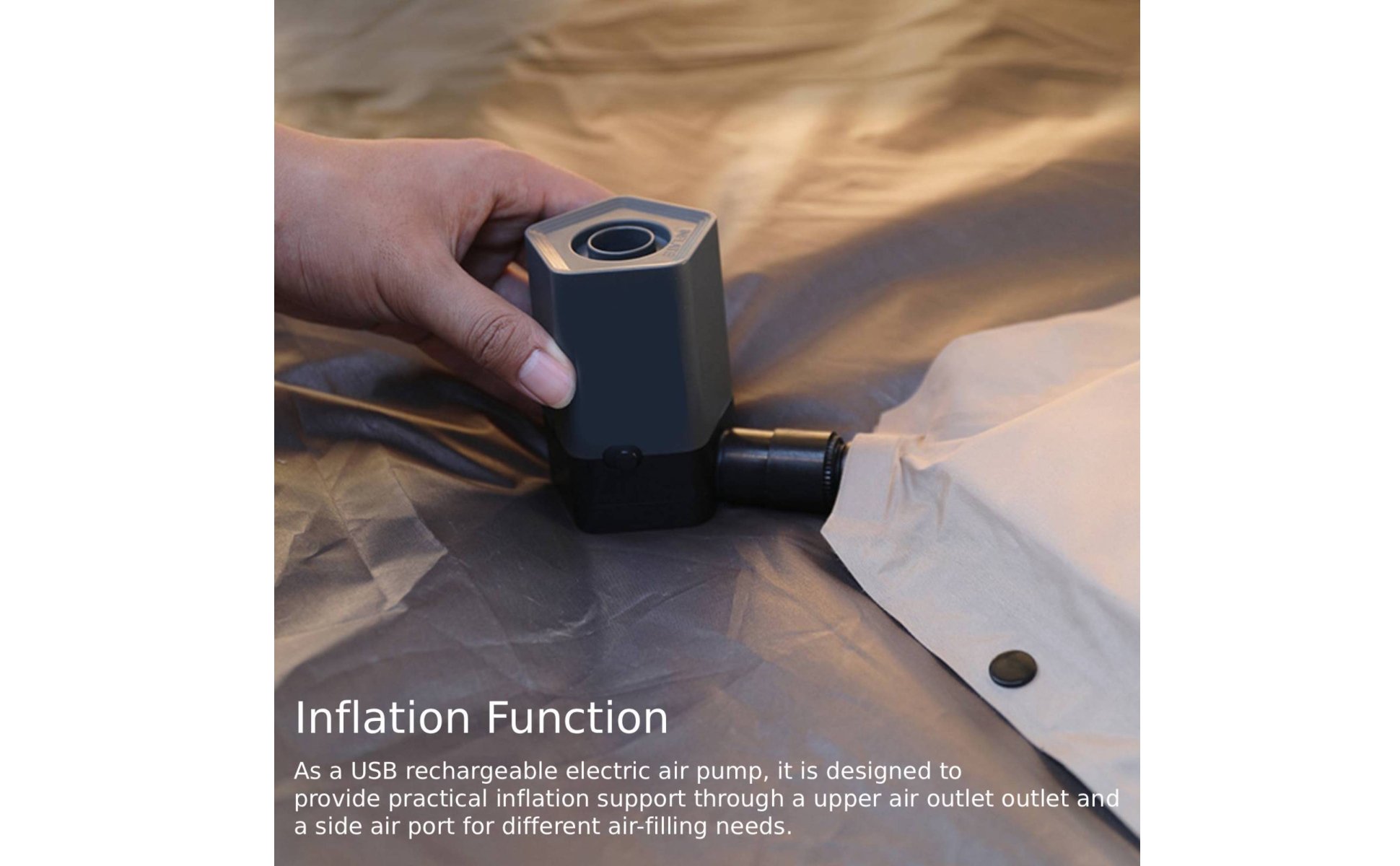Portable Inflator 1000 mAh USB Rechargeable Electric Air Pump Lithium Battery