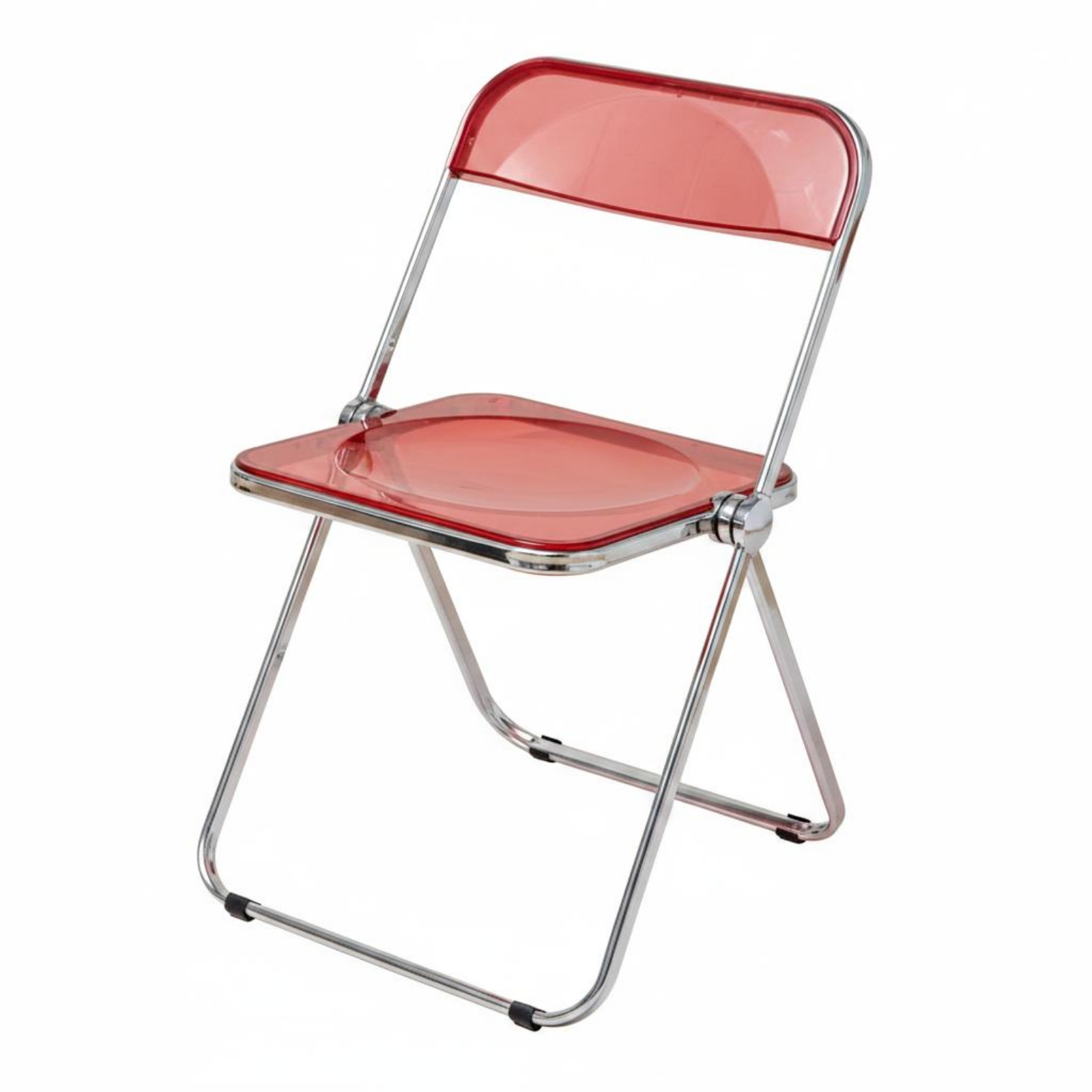 Modern Minimalist Clear Acrylic Folding Table Space Saving Acrylic Foldable Tray Table Easy to Move for Balcony, Bedroom, Small Apartment