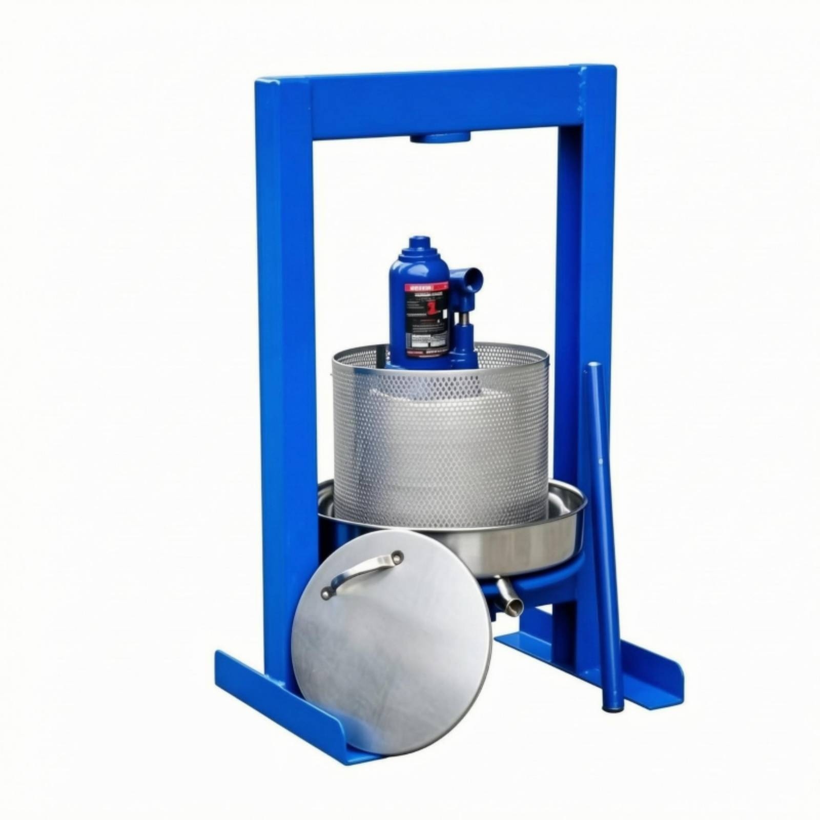 Fruit Wine Press Cylindrical Basket Hydraulic Stainless Steel Press