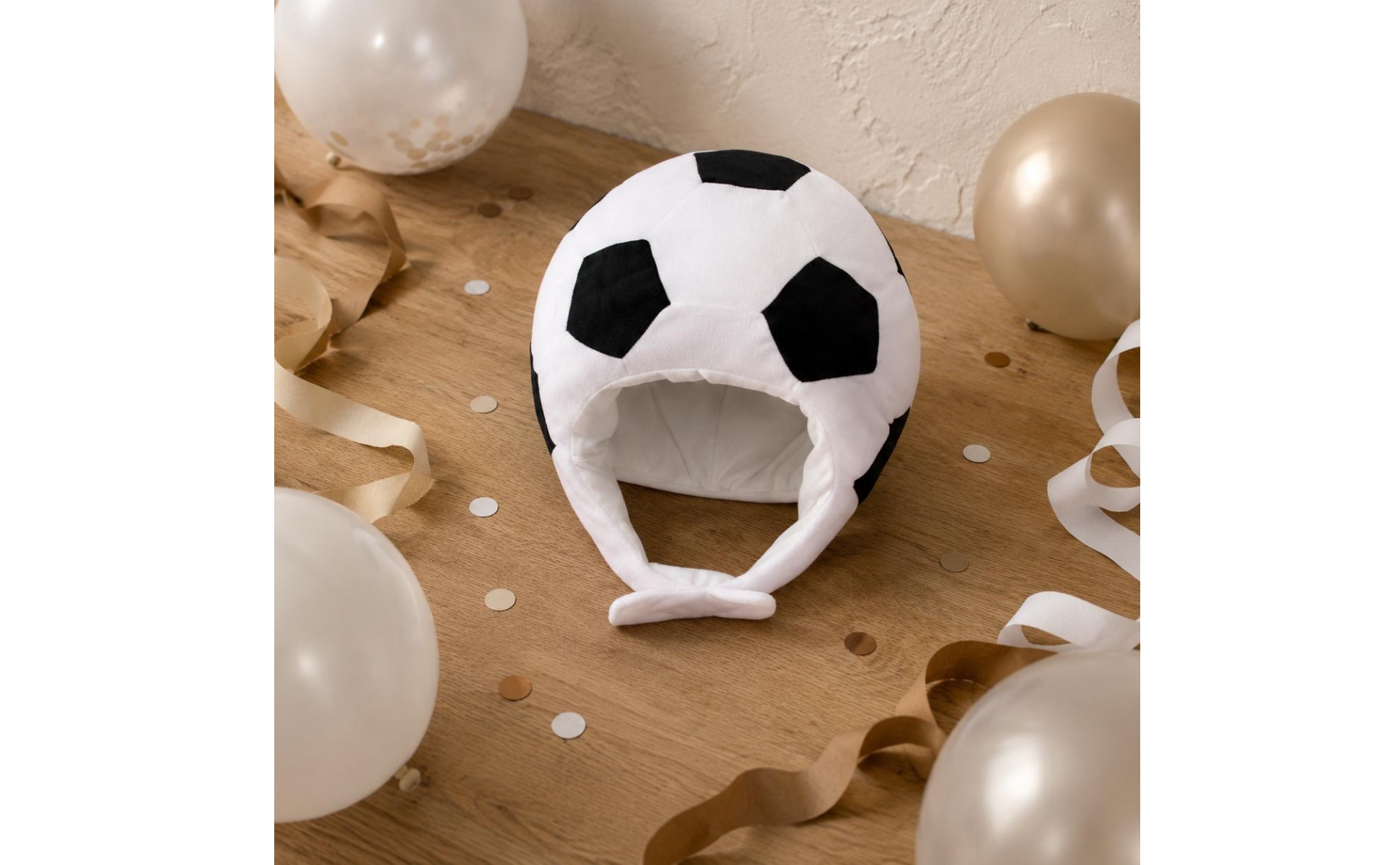 Fuzzy Fútbol Hat Cute Fútbol Head Hat Funny Shape for Photo, Sports Event