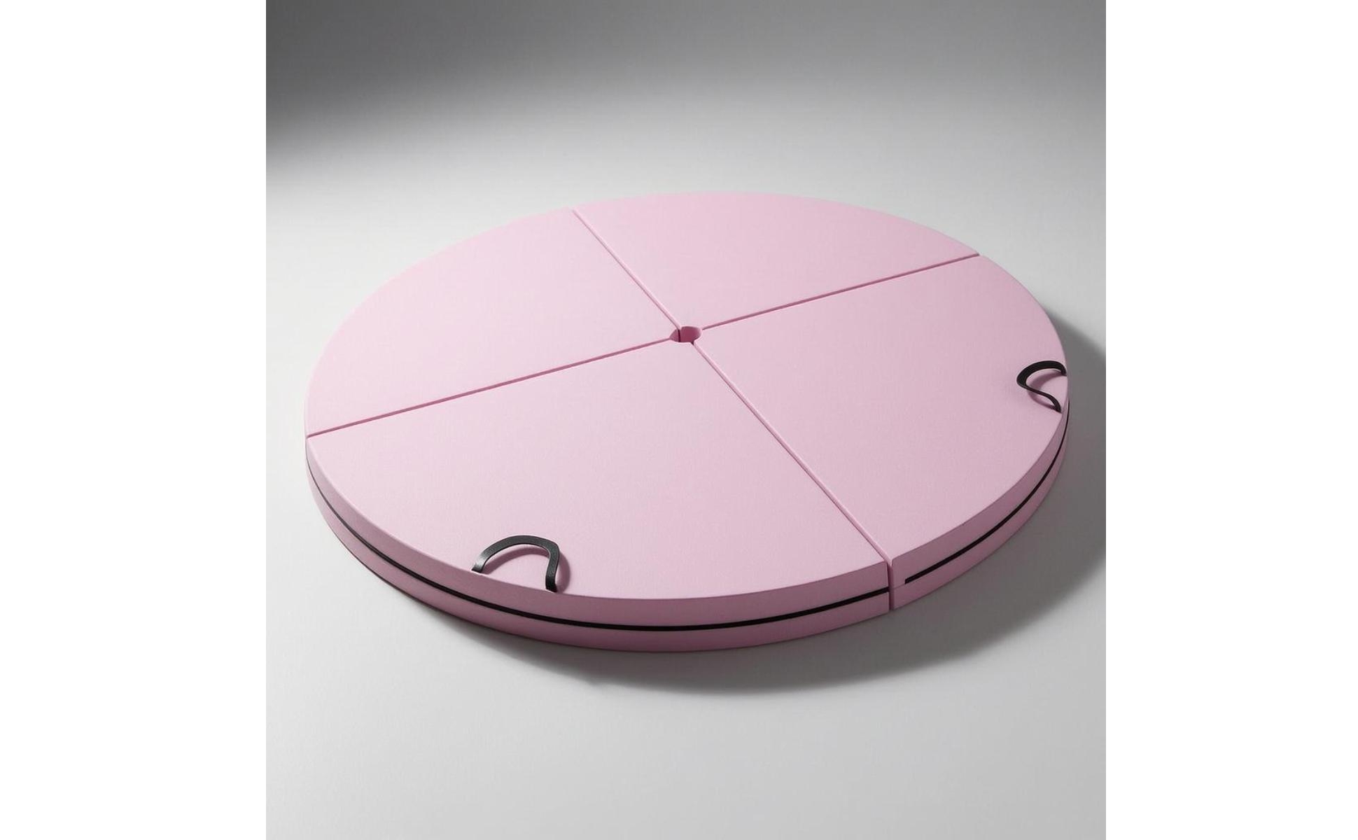 Round Pole Safety Mat Multi-Panel Foldable Pole Mat Central Opening