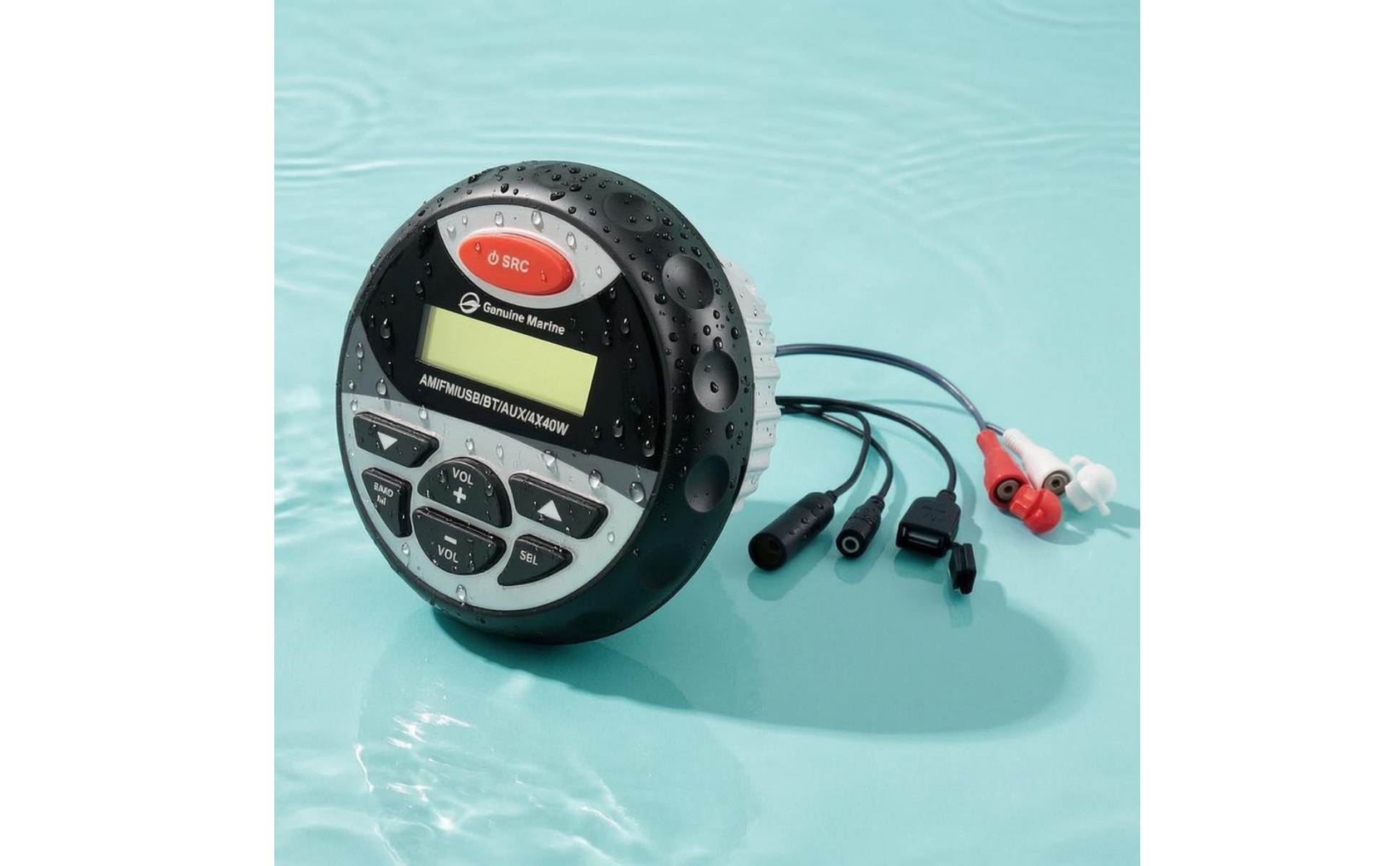 Marine Stereo Receiver USB Bluetooth Marine Stereo AUX for Boats