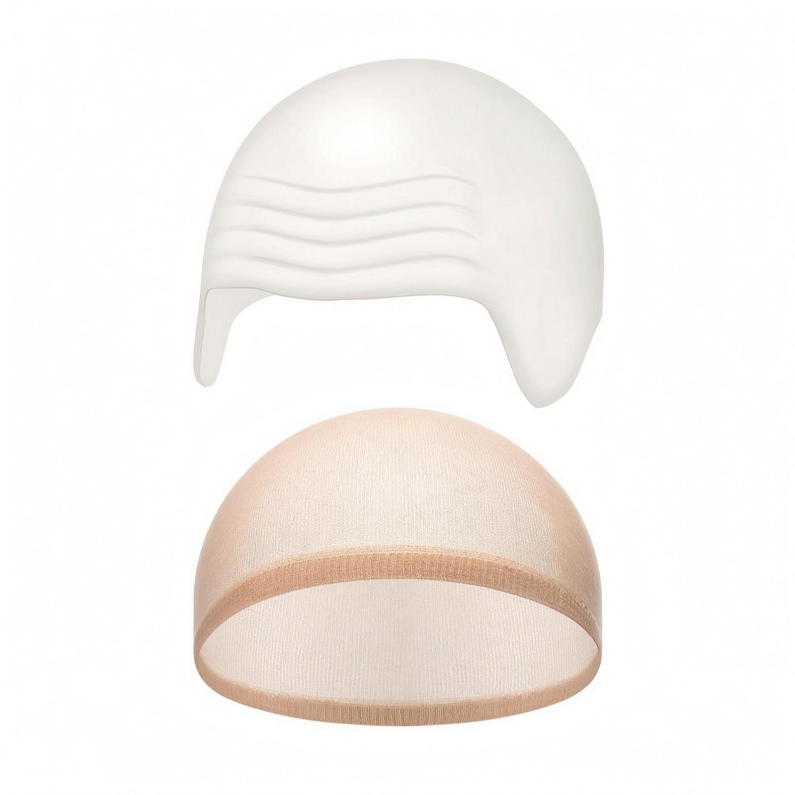 Realistic Bald Cap Molded Wrinkles Dress-up Item Stretchable