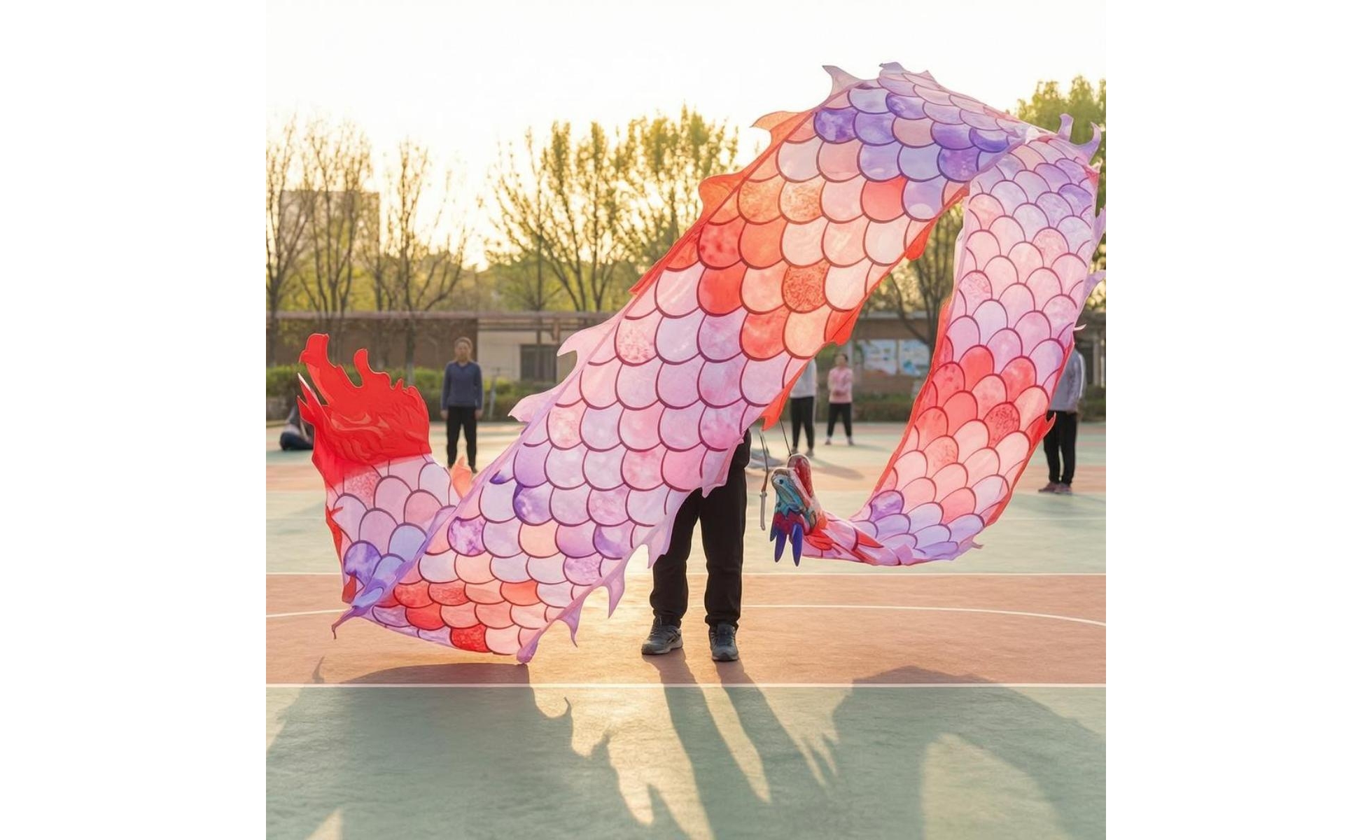 Dragon Dance Set Colorful Dragon Dance Prop Layered for Exercise, Performers