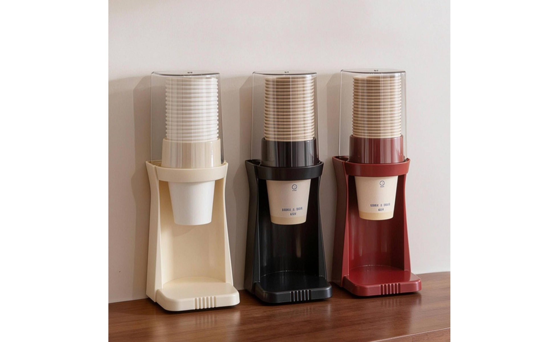 Paper Cup Dispenser Retro Style Clear Tube Cup Dispenser Cylindrical