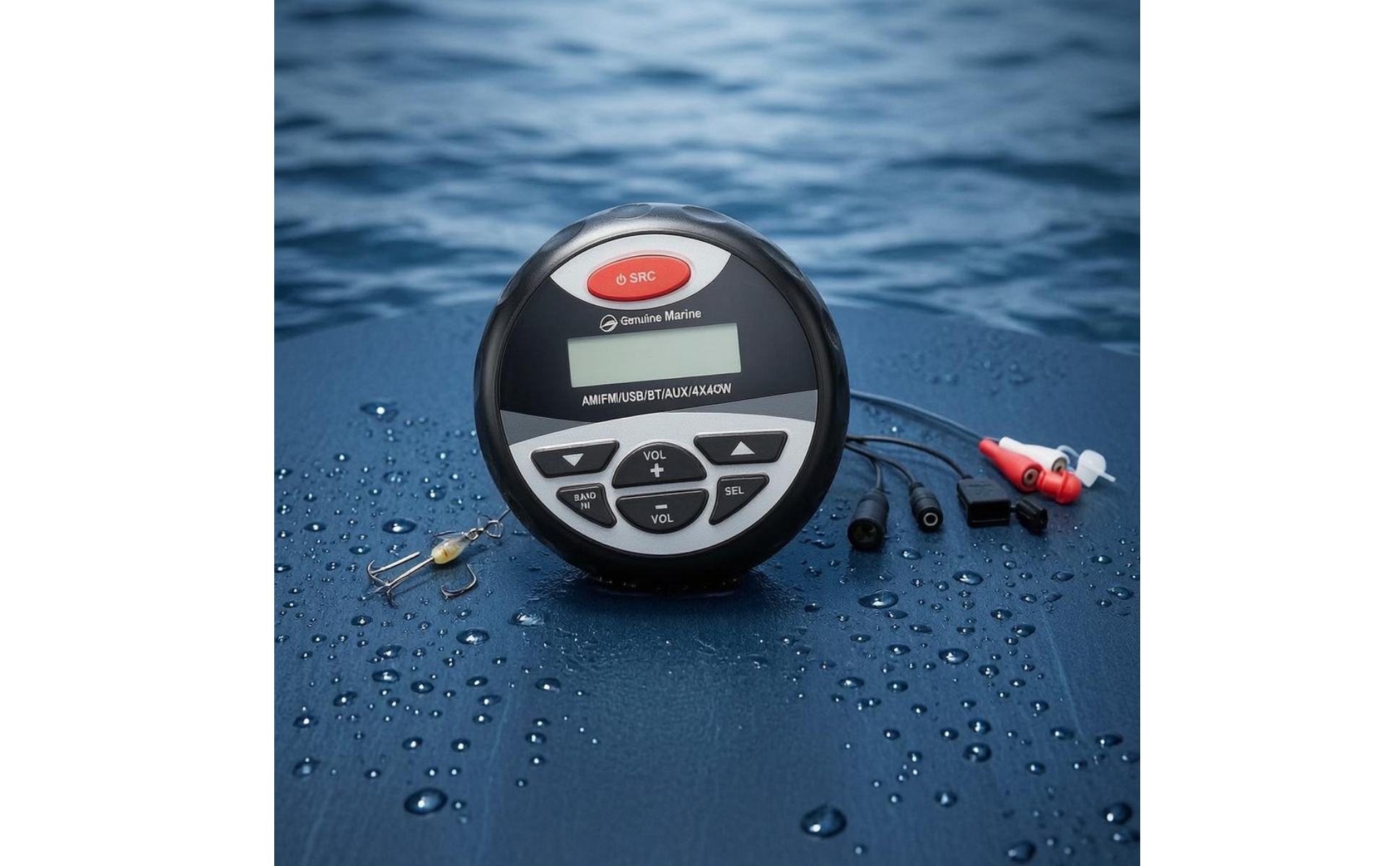 Marine Stereo Receiver USB Bluetooth Marine Stereo AUX for Boats