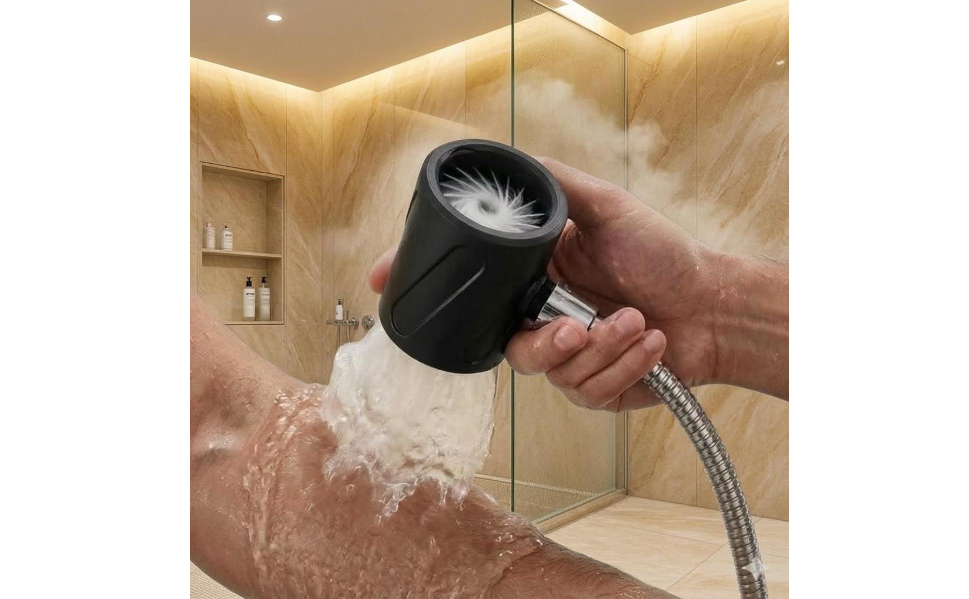 Circular Shower Head Large Flow Massage Shower Head Non-Clogging Nozzles