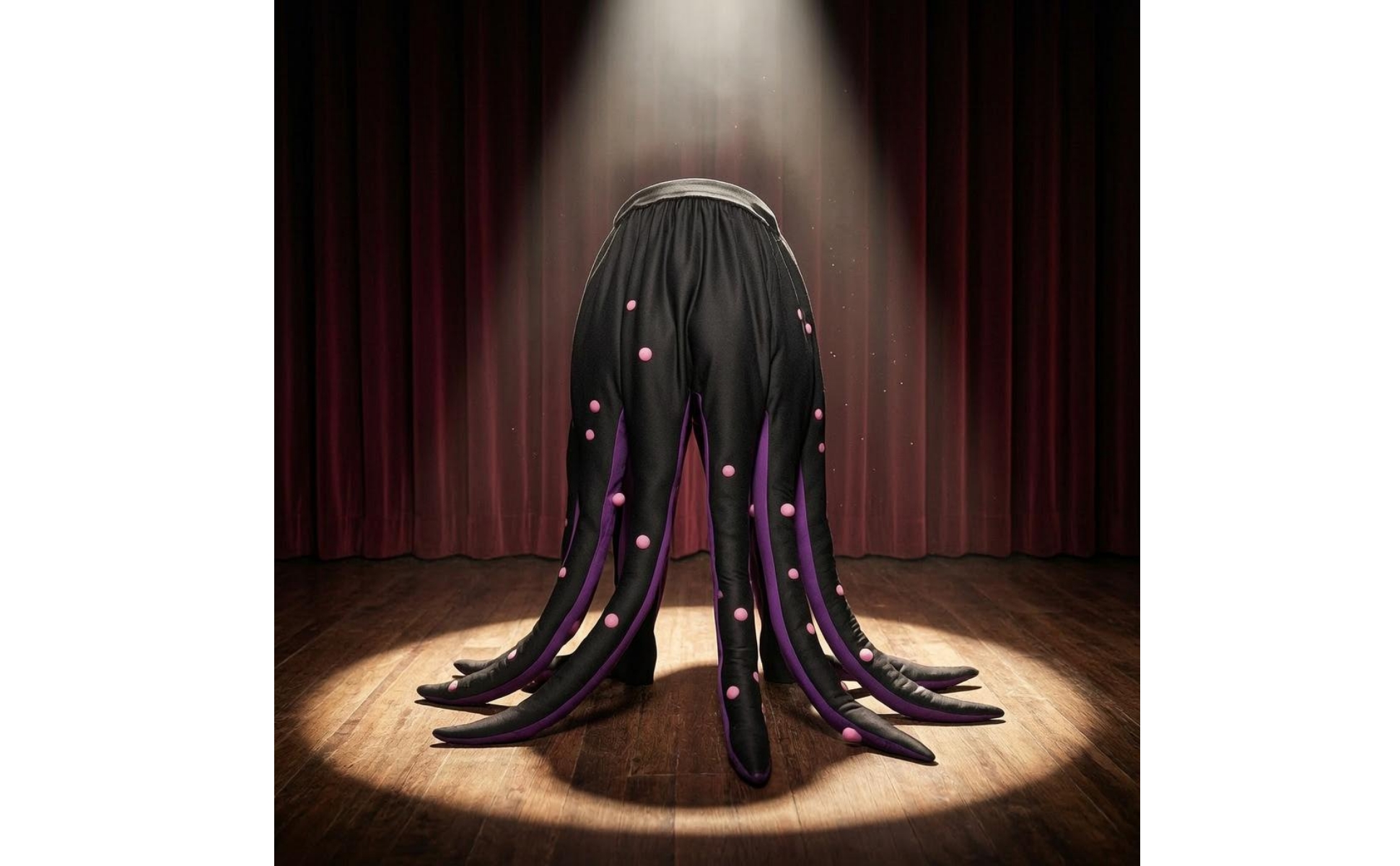 Black and Violet Octopus Outfit Curved Tentacles Long Tentacle Costume