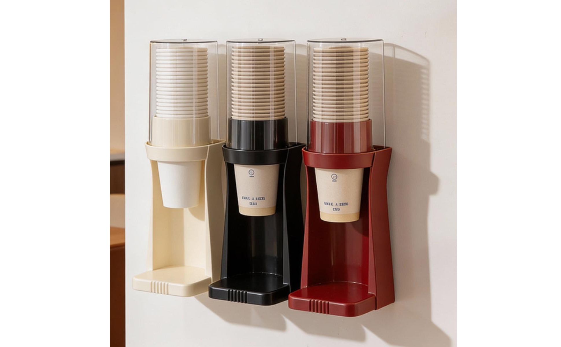 Paper Cup Dispenser Retro Style Clear Tube Cup Dispenser Cylindrical