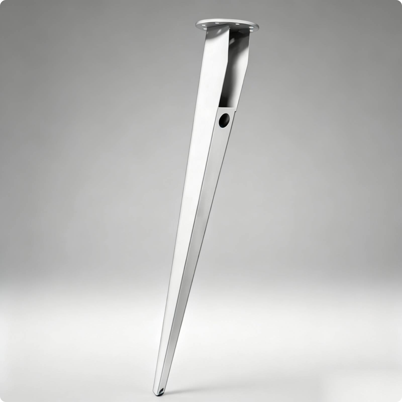 Metal Desk Leg Tapered Adjustable Desk Leg Anti-Slip Foot Pad