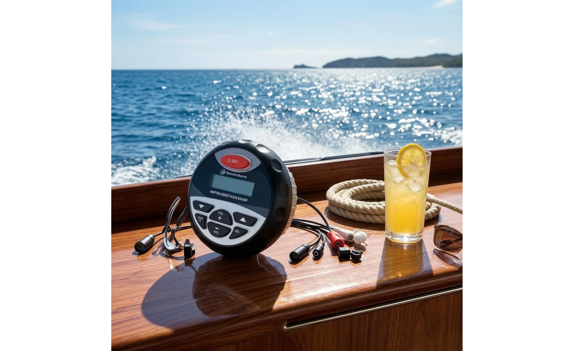 Marine Stereo Receiver USB Bluetooth Marine Stereo AUX for Boats